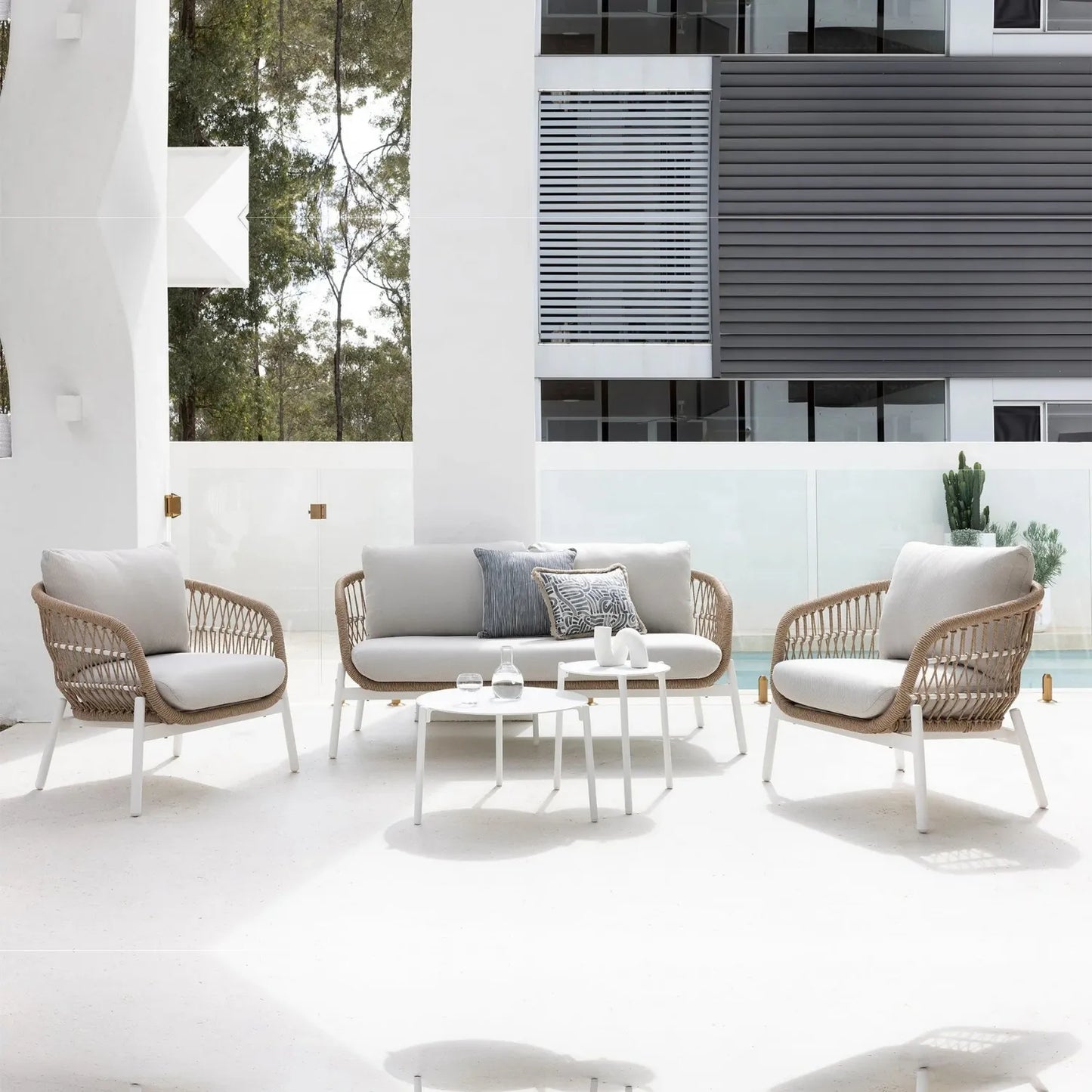 Nandita Outdoor 4 Seater Rope Conversation Sofa Set