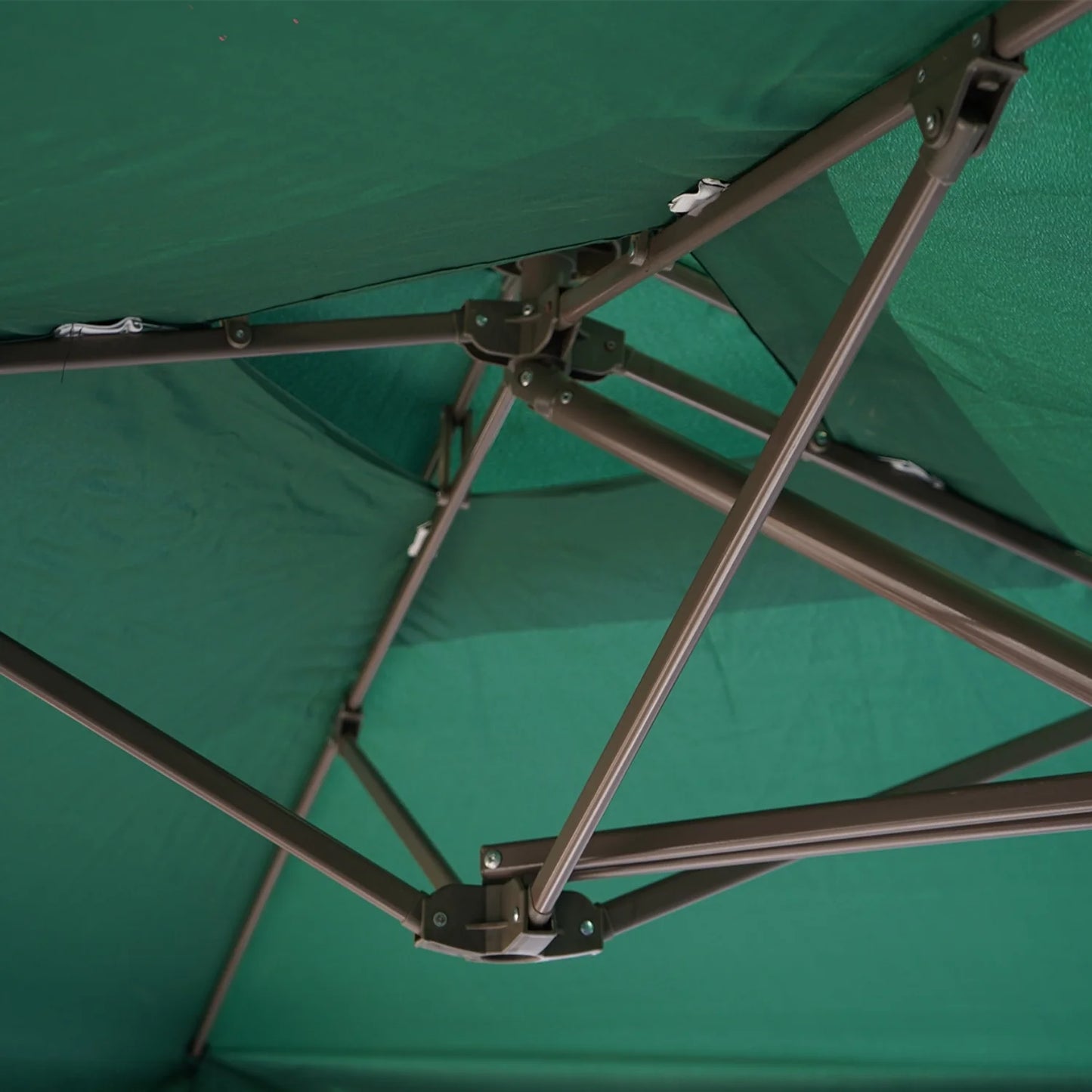Vanya 10ft Side Pole Square Shape Outdoor Umbrella With Marble Base (Green)