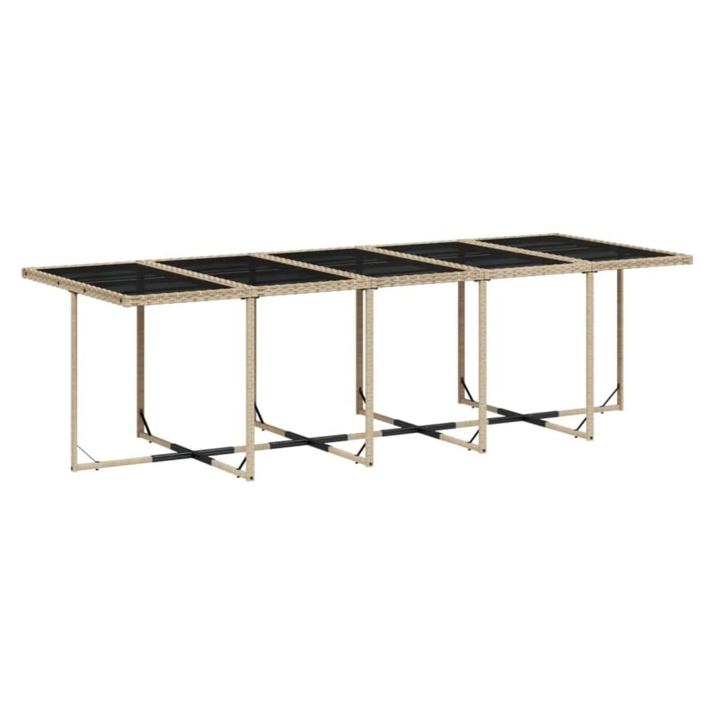 Leticia All Weather Wicker Patio Dinning Table Set
