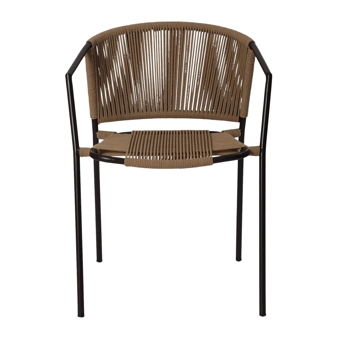Capri Outdoor Rope 3-Piece Patio Chairs Set (Beige)