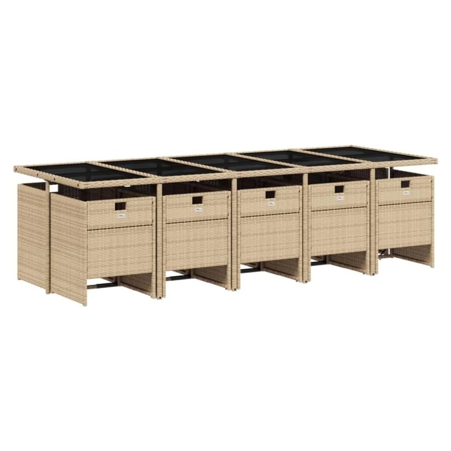 Leticia All Weather Wicker Patio Dinning Table Set