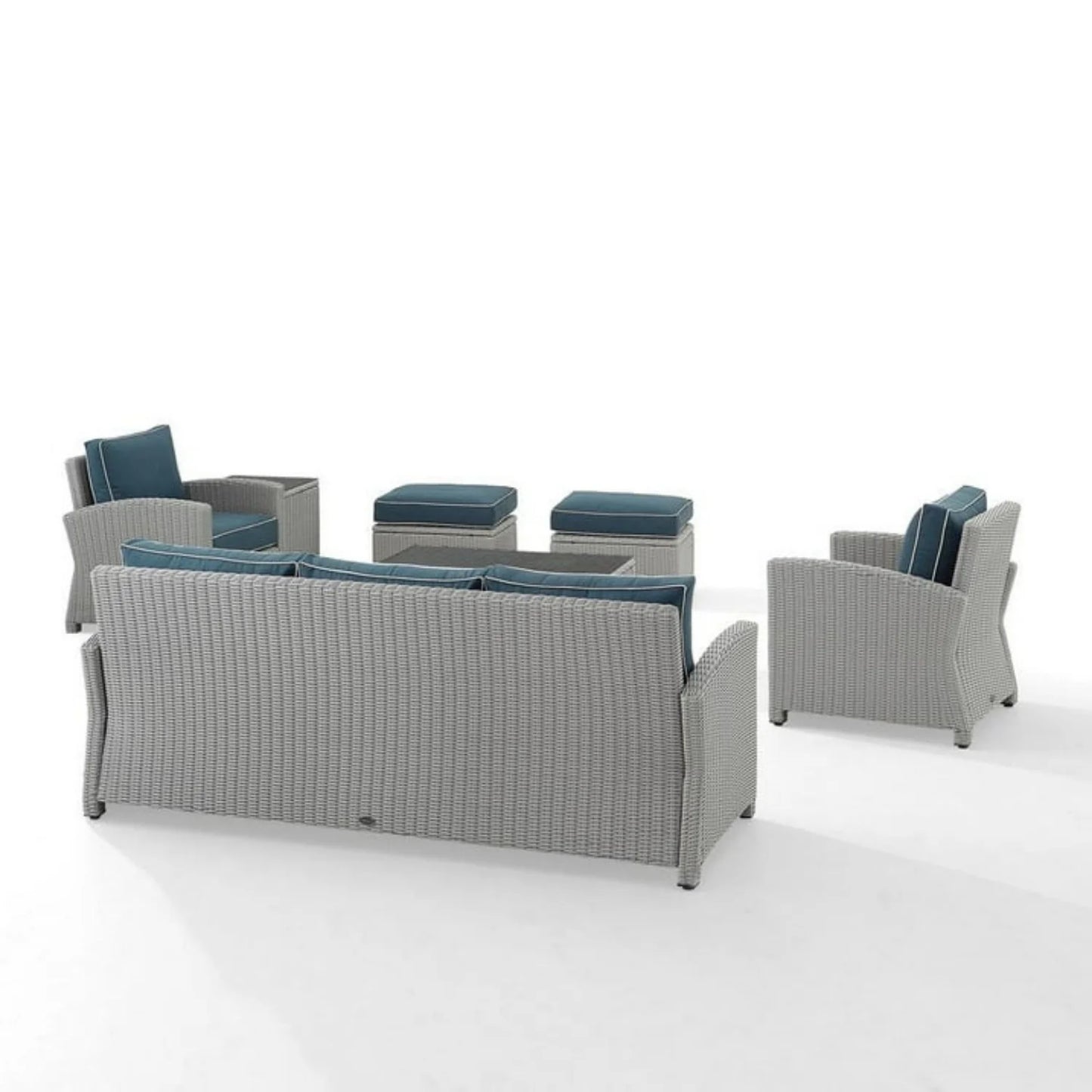 Vittoria 7 Piece Outdoor Wicker Conversation Furniture Set