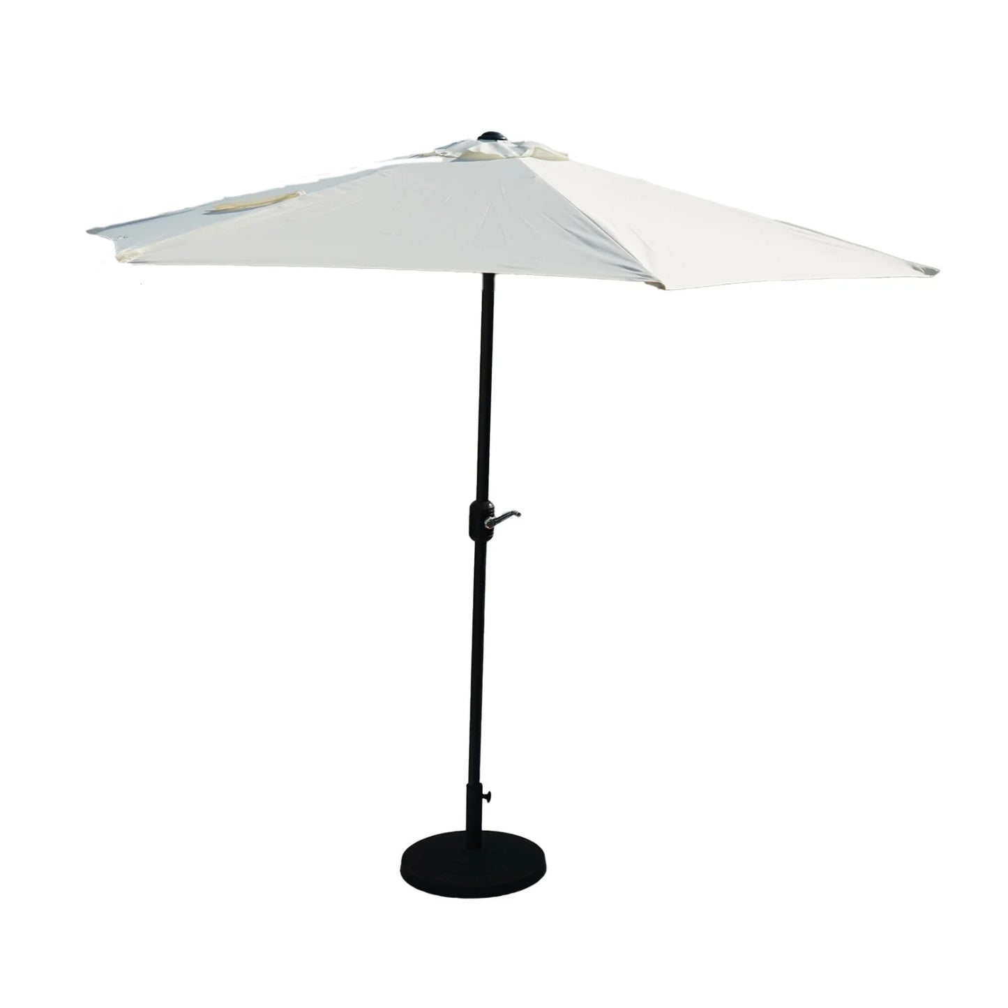 Lin 9ft White Color Outdoor Patio Umbrella with Centre Pole
