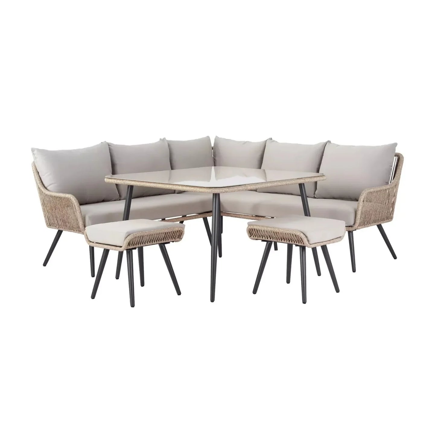 Brielle L-Shape Outdoor Rope Sofa Set