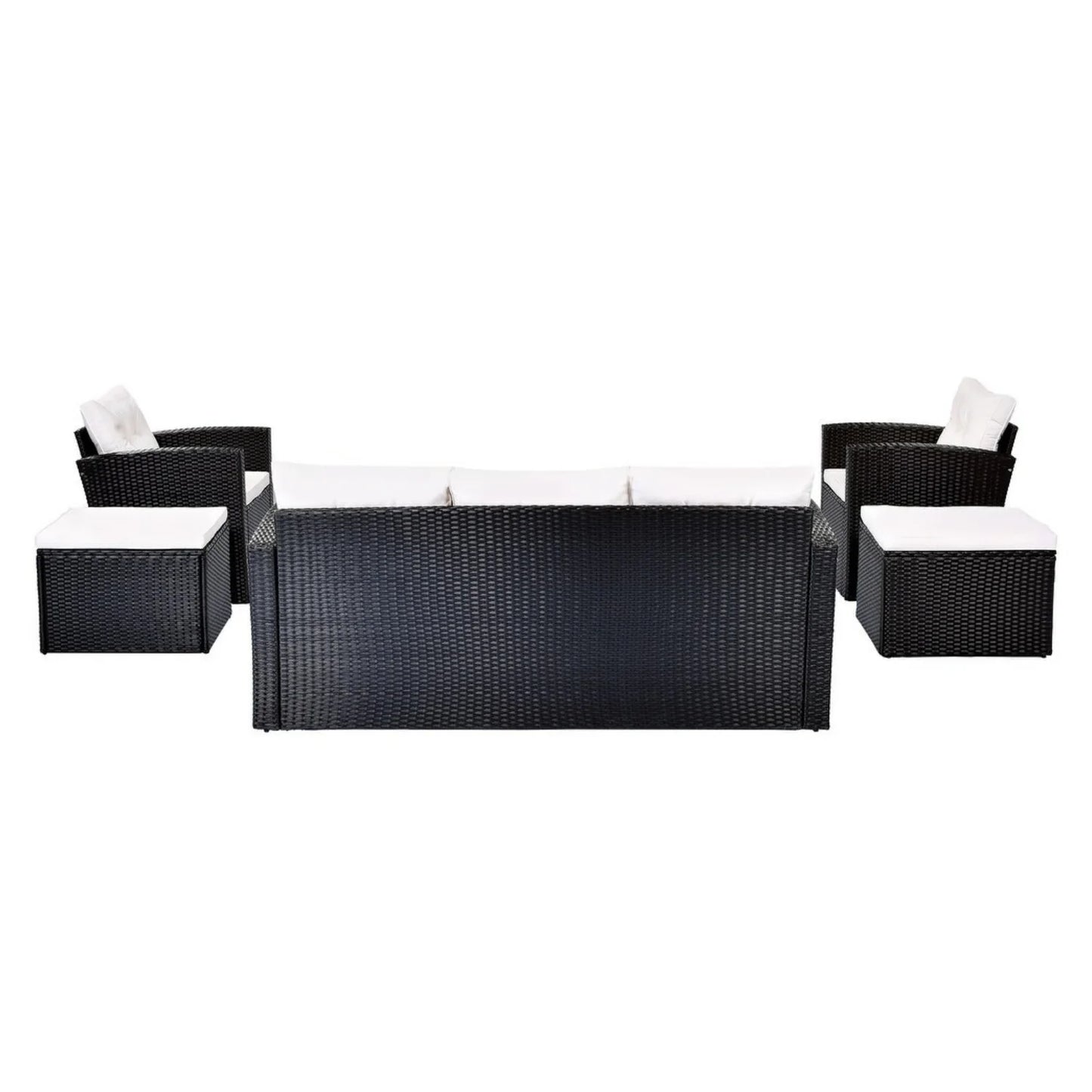 Rosario 6 Piece Outdoor Conversation Set All Weather Wicker Sectional Sofa