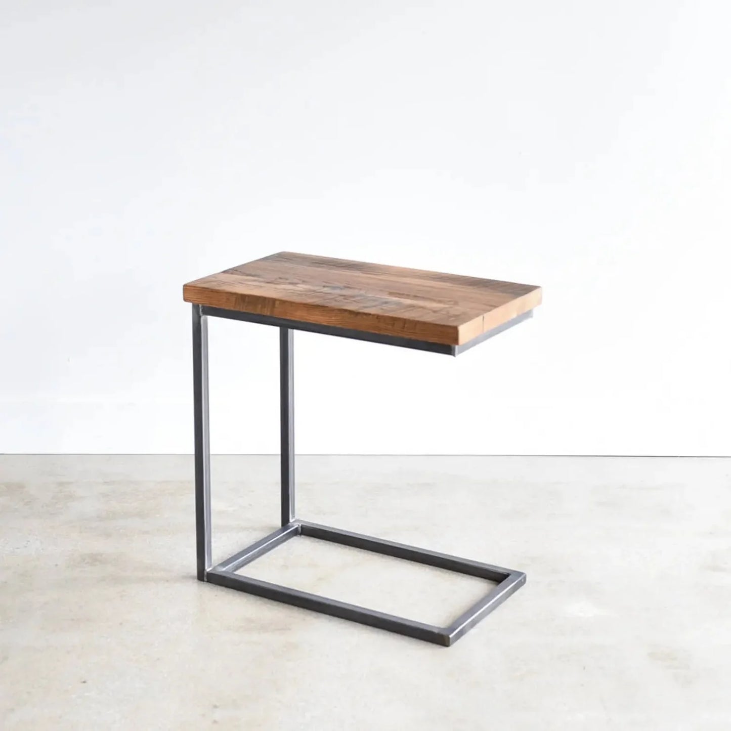 Solid Sheesham Wood C-Shape Corner Side Table