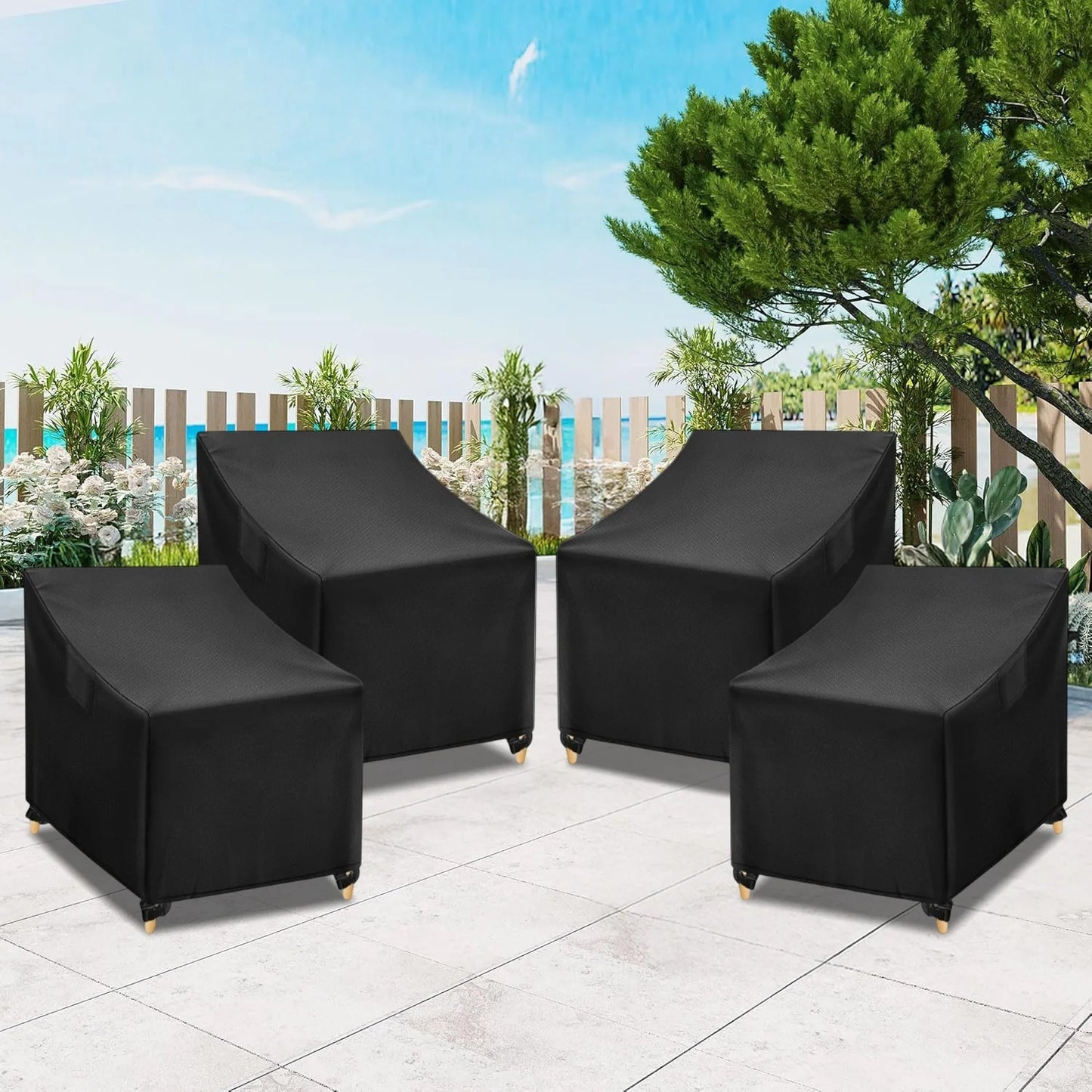 Ekisha Outdoor 4 Chairs Sofa Cover
