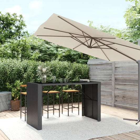 Estrella Outdoor Rattan Wicker Bar Table