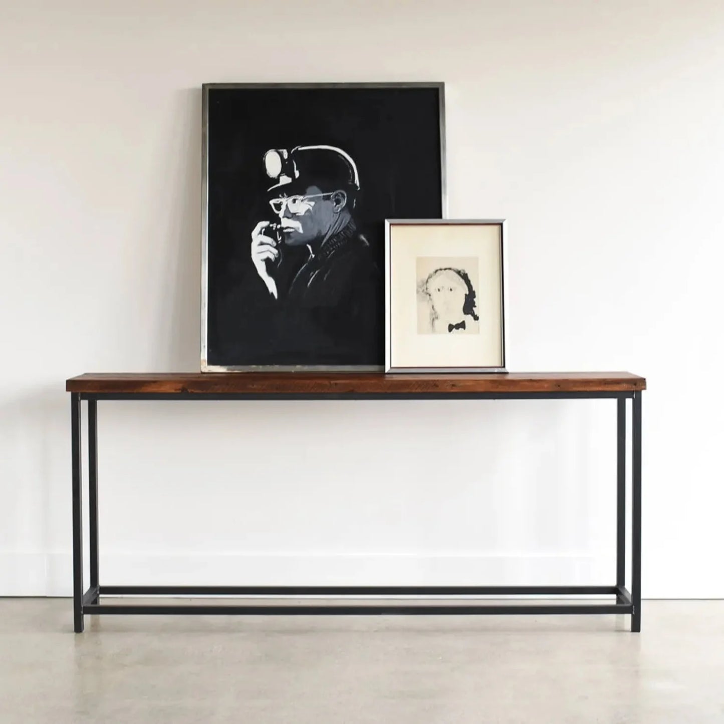 Sheesham Wood Top Modern Console Table
