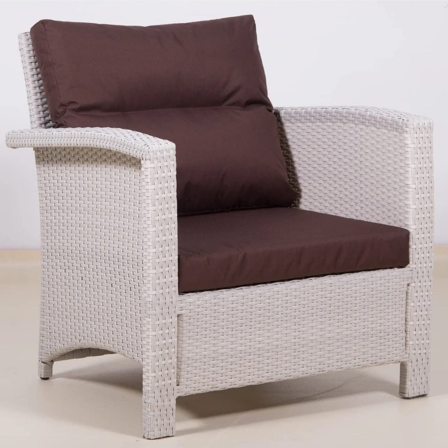 Ghada Outdoor All-Weather Wicker Single Seater Sofa