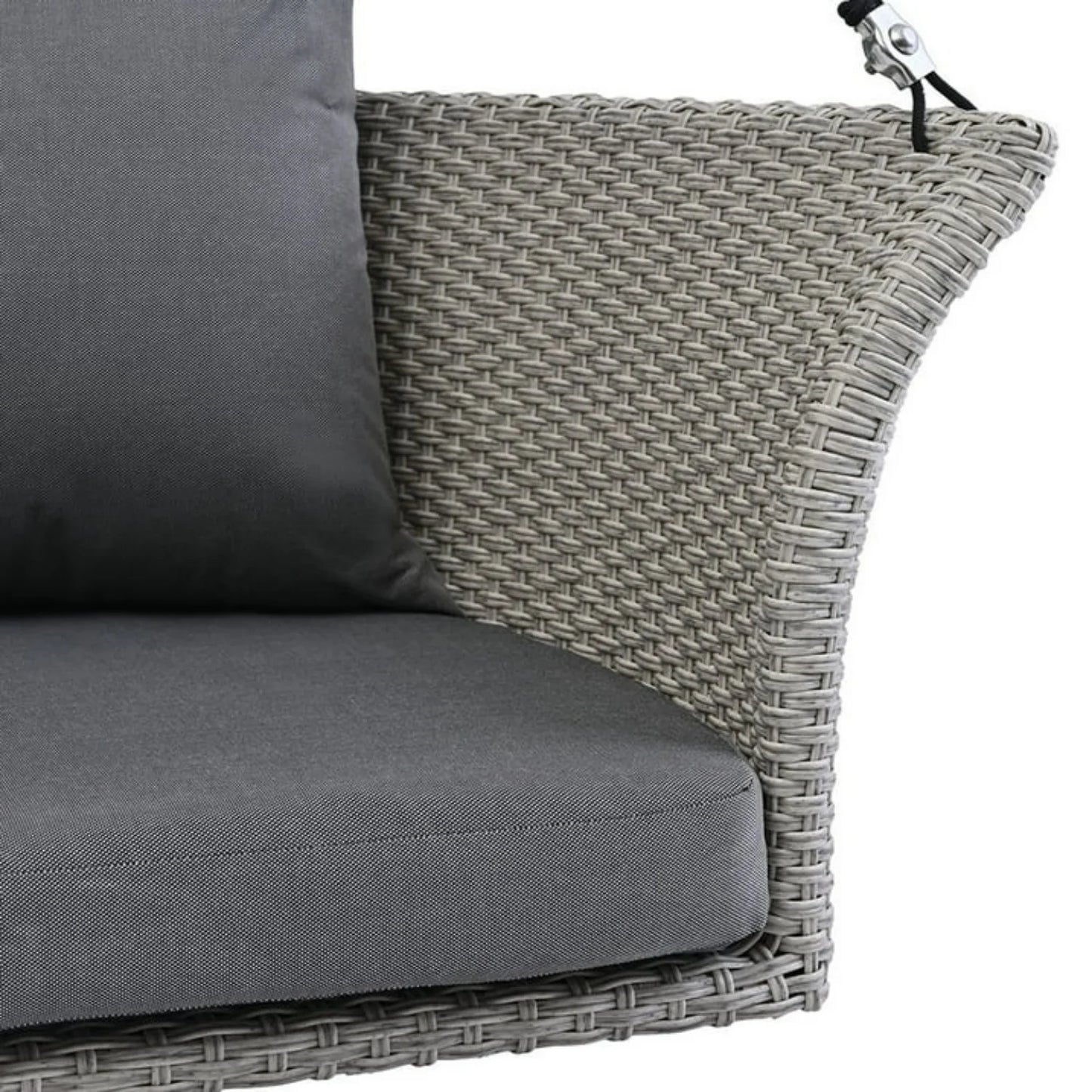 Chidinma Outdoor Rattan Wicker Hanging Swing Chair with Cushion