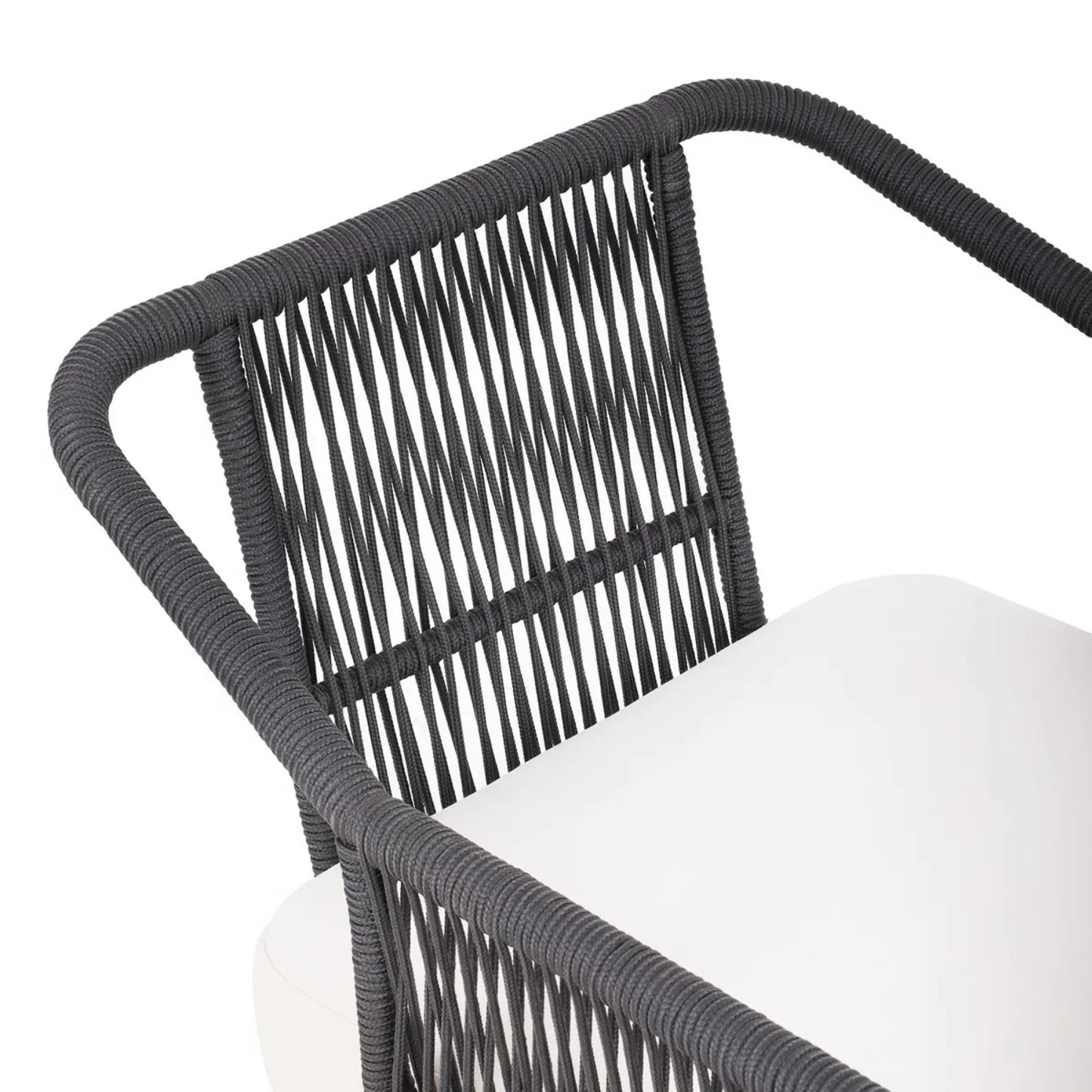 Adriana 4-Piece Outdoor Rope Patio Furniture Set with Wood-Top Table