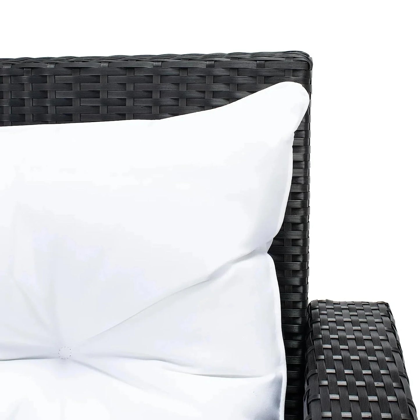Agnieszka 5-Piece Wicker Patio Conversation Set (Black/White)
