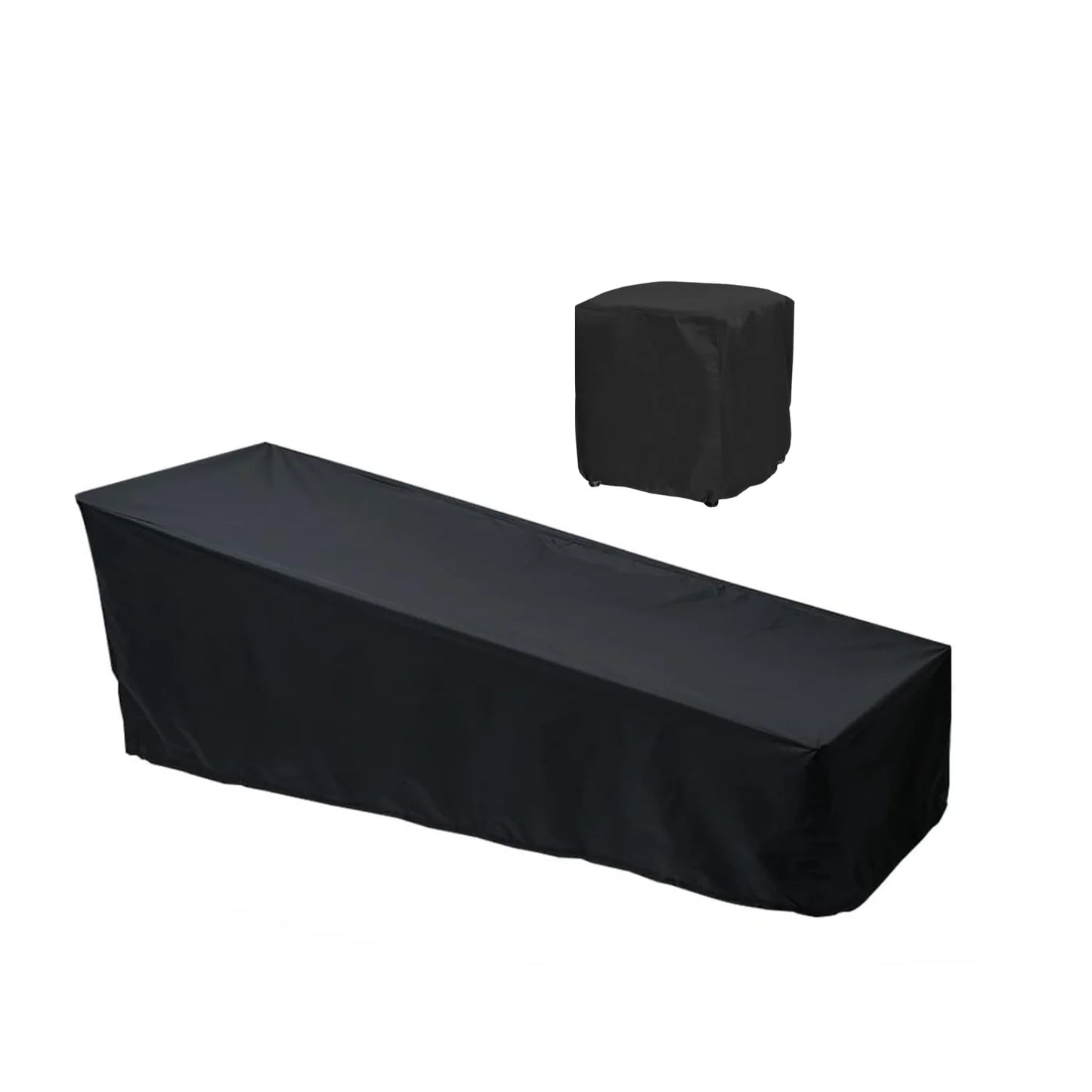 Outdoor Single Lounger With Table Cover