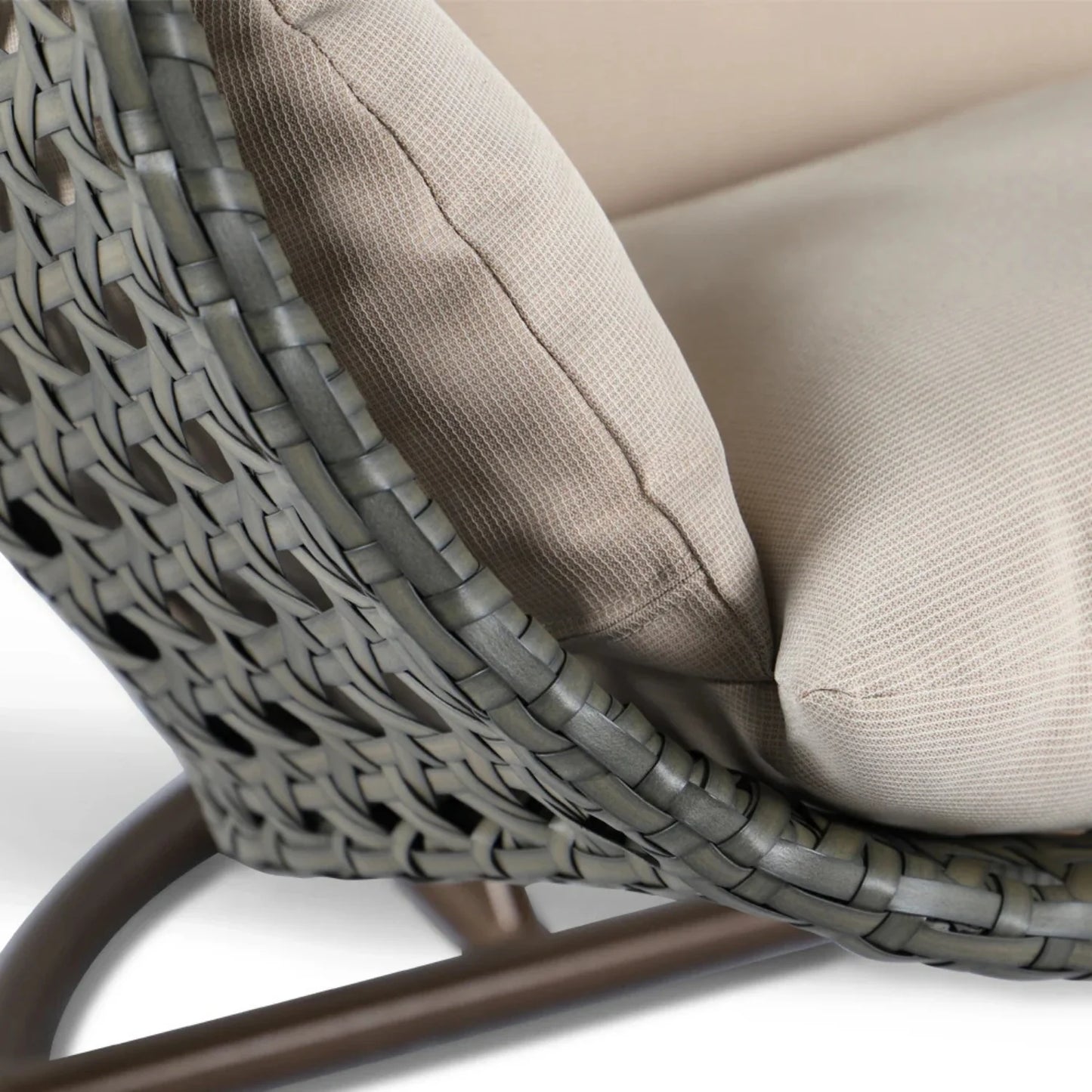 Baozhai Double Seater Hanging Swing Chair (Dark Brown/Cream)