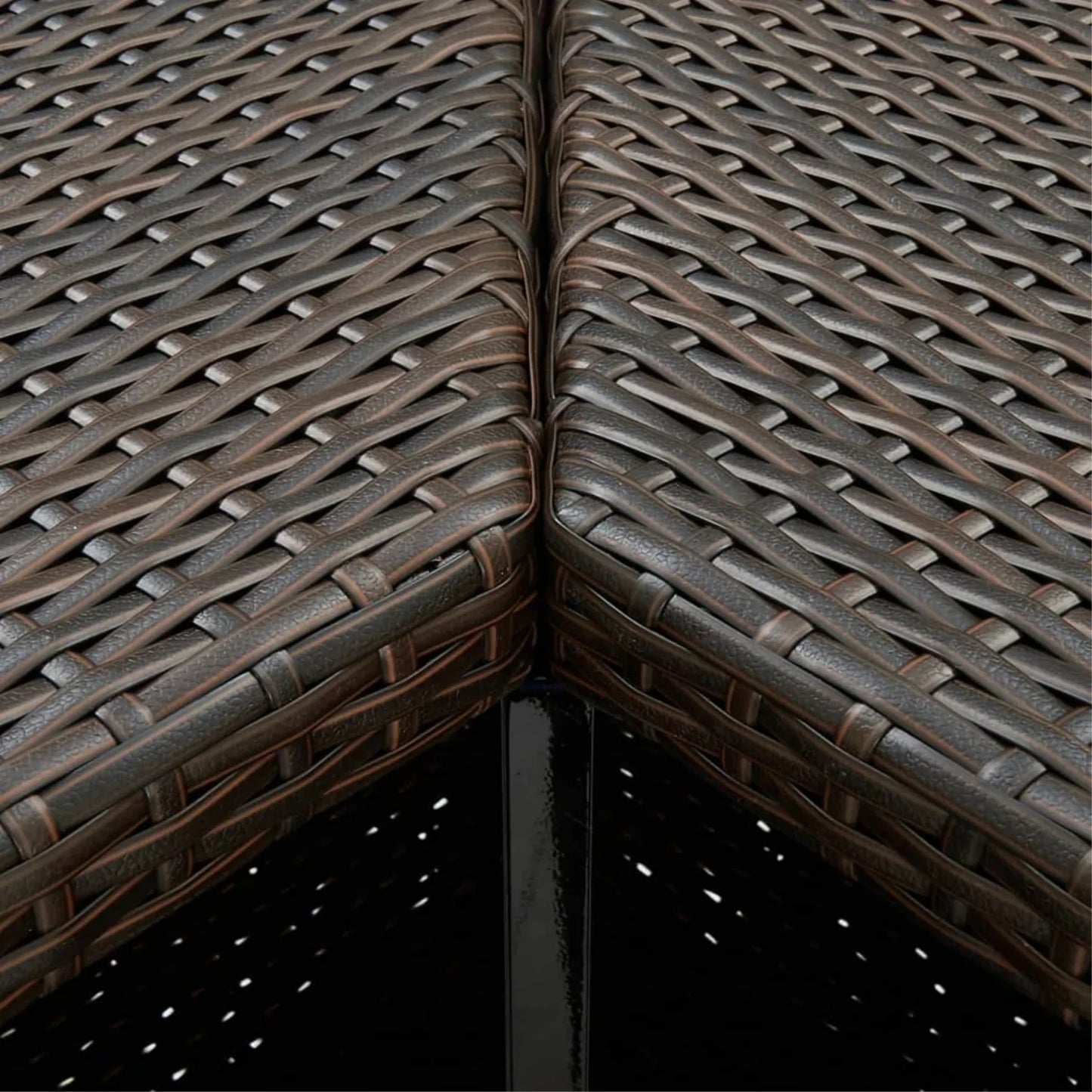Nieves Outdoor Rattan Wicker Bar Table With Storage Selves