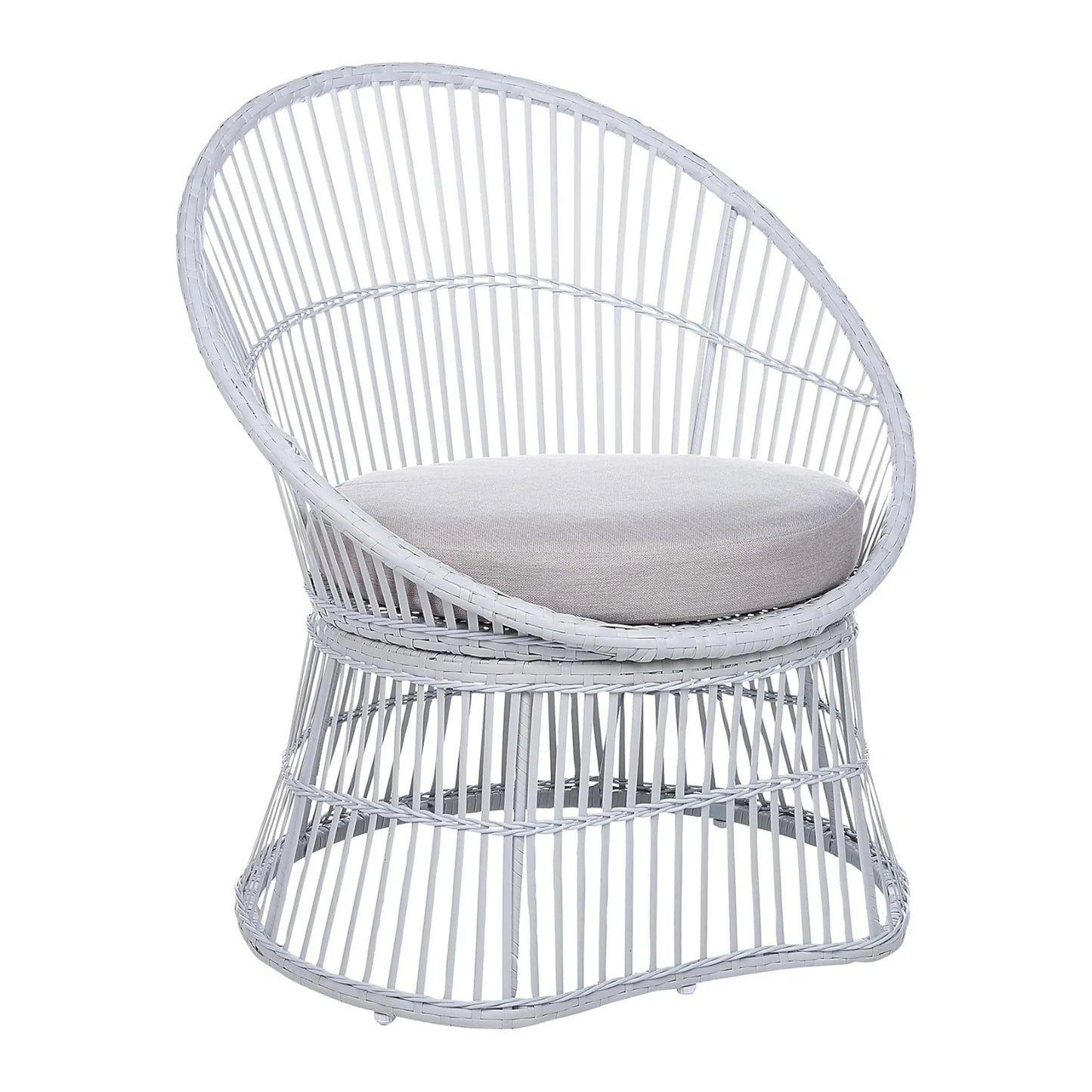 Liora Outdoor Rope Patio Set with Glass Top Table