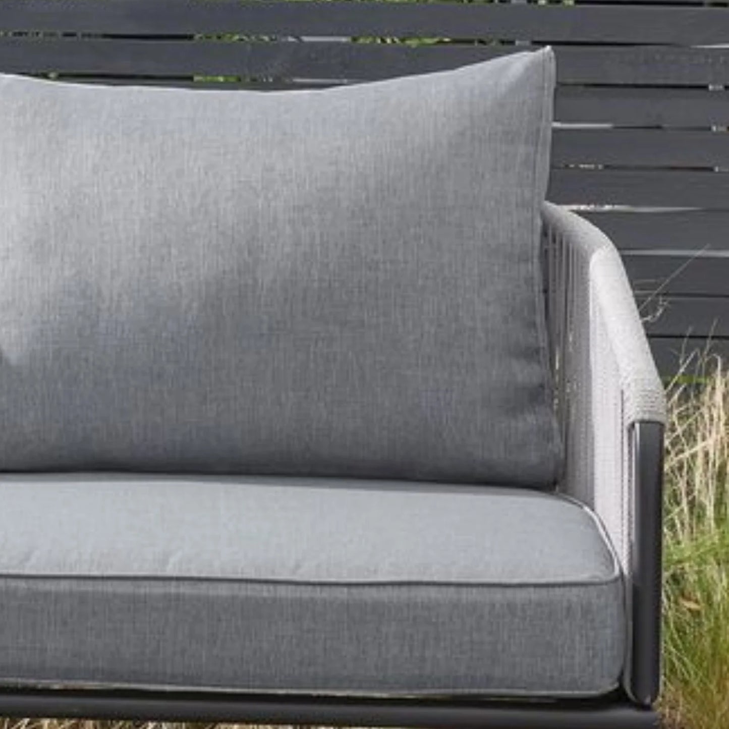 Fozia Outdoor Rope L-Shaped Conversation Sofa Set