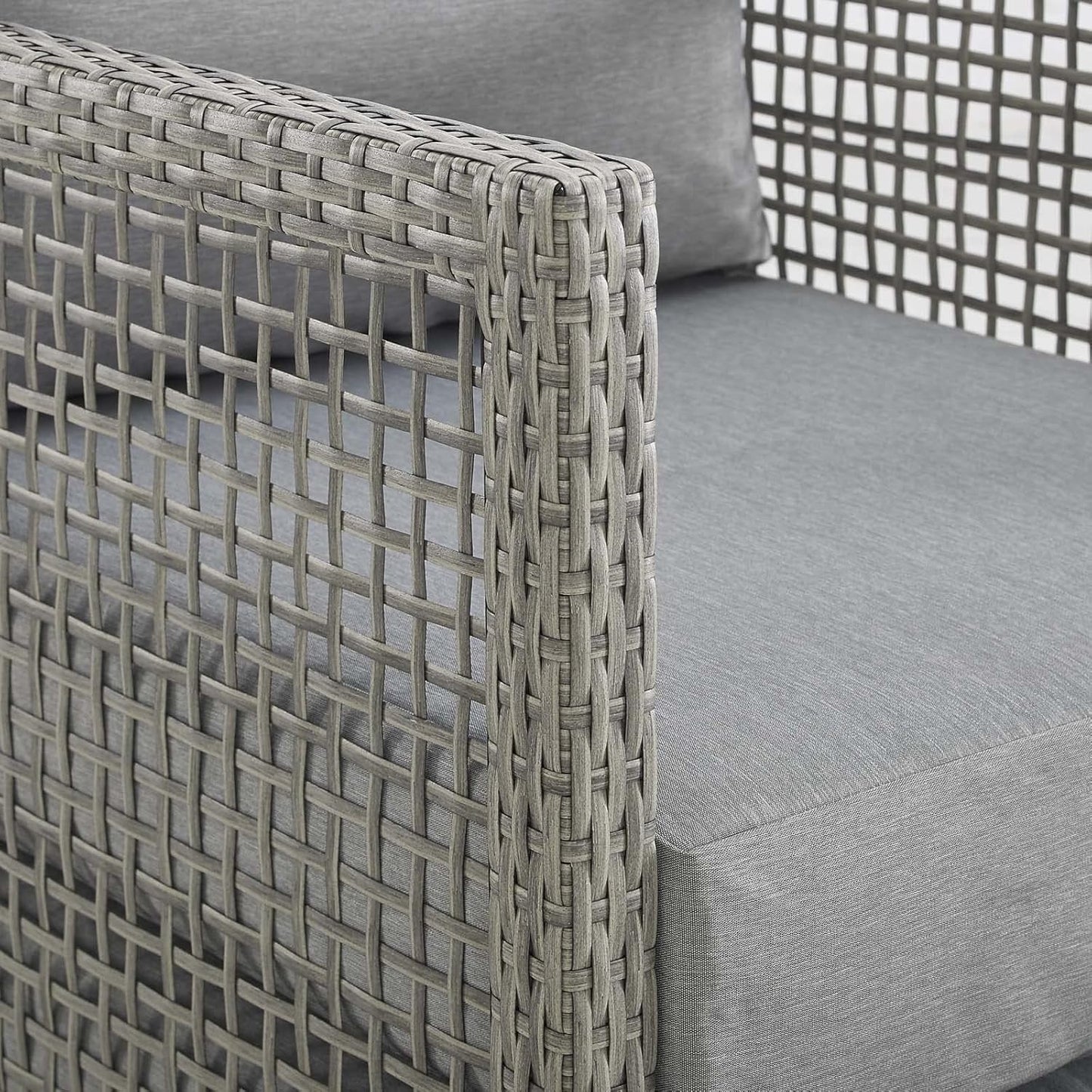Aarini Outdoor Wicker Woven 6 Pieces Sectional Patio Furniture Set