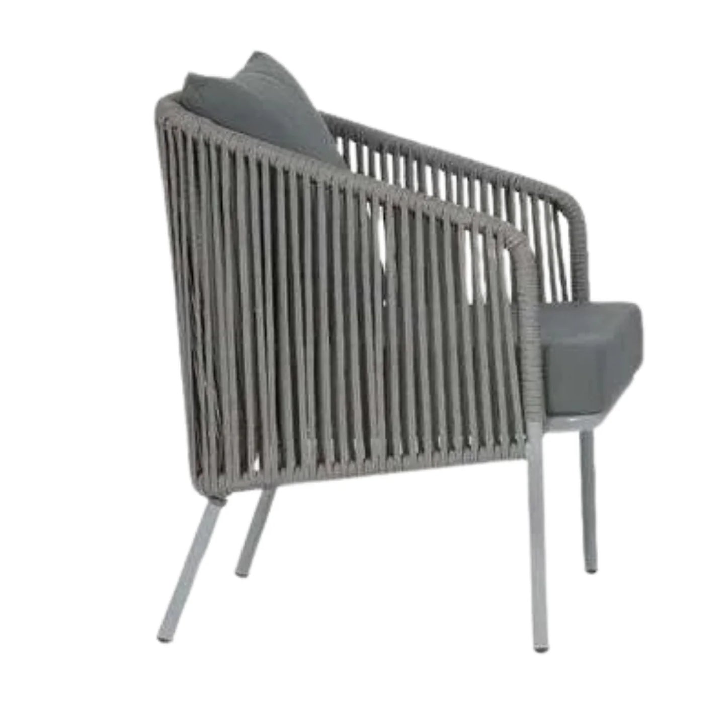 Falguni Outdoor 4 Piece Modern Woven Rope Sofa Set