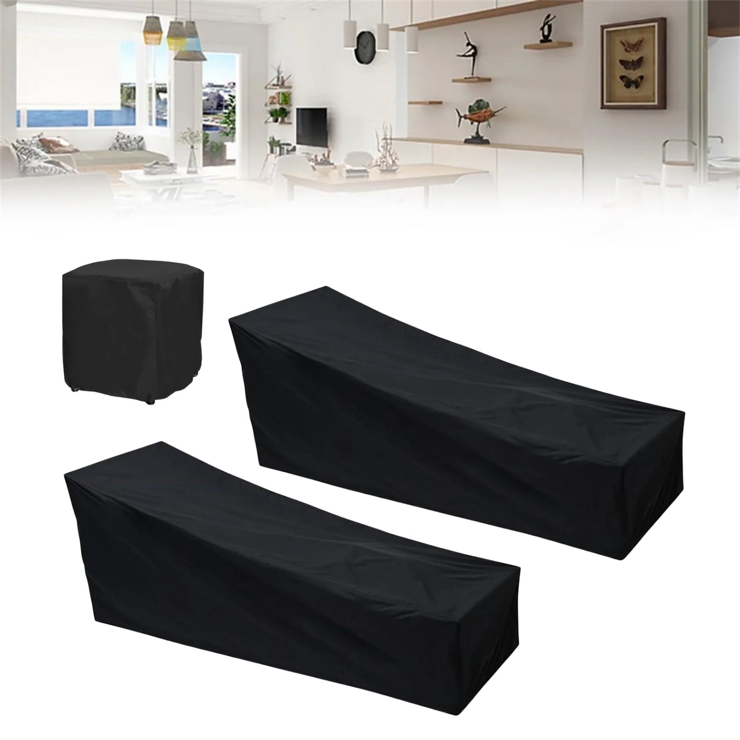 Habiba Outdoor Double Lounger With Table Cover