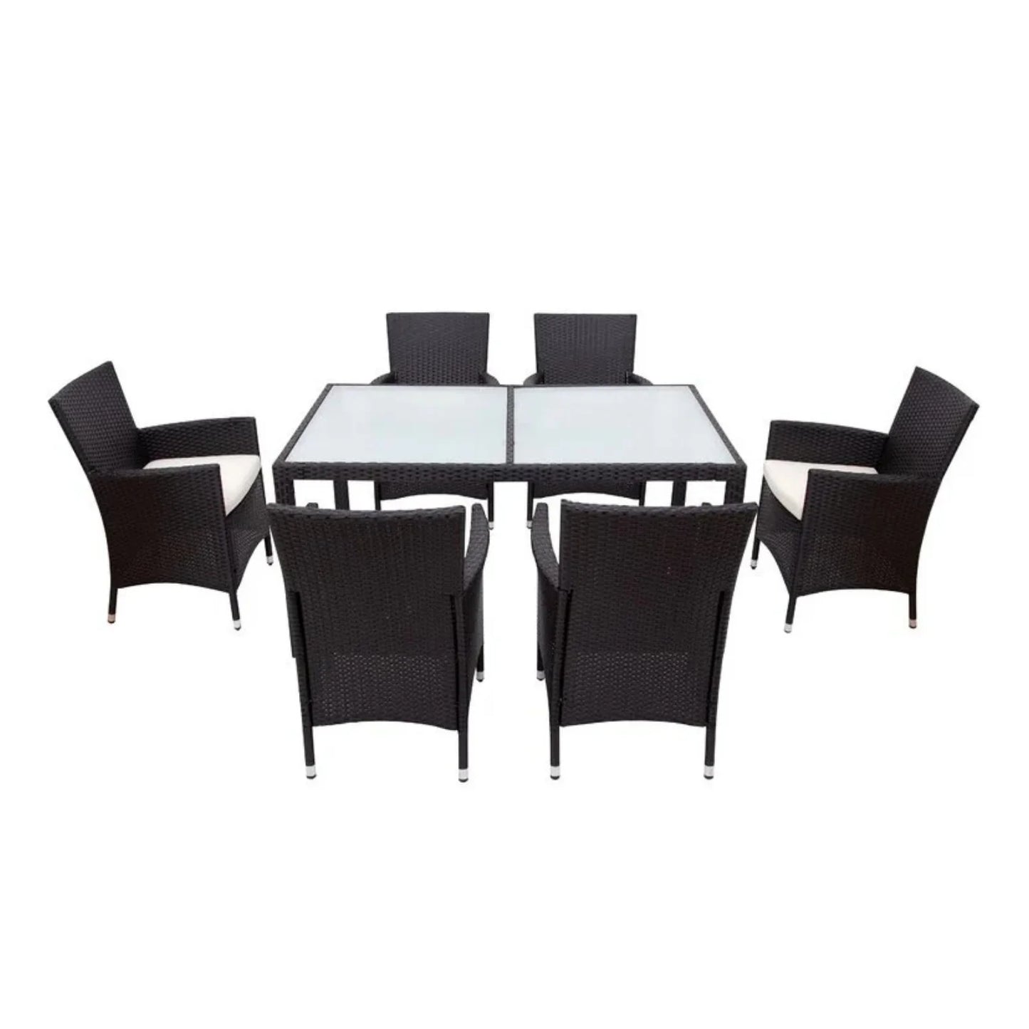 Zahara 7-Piece Outdoor Rattan Wicker Dinning Table Set