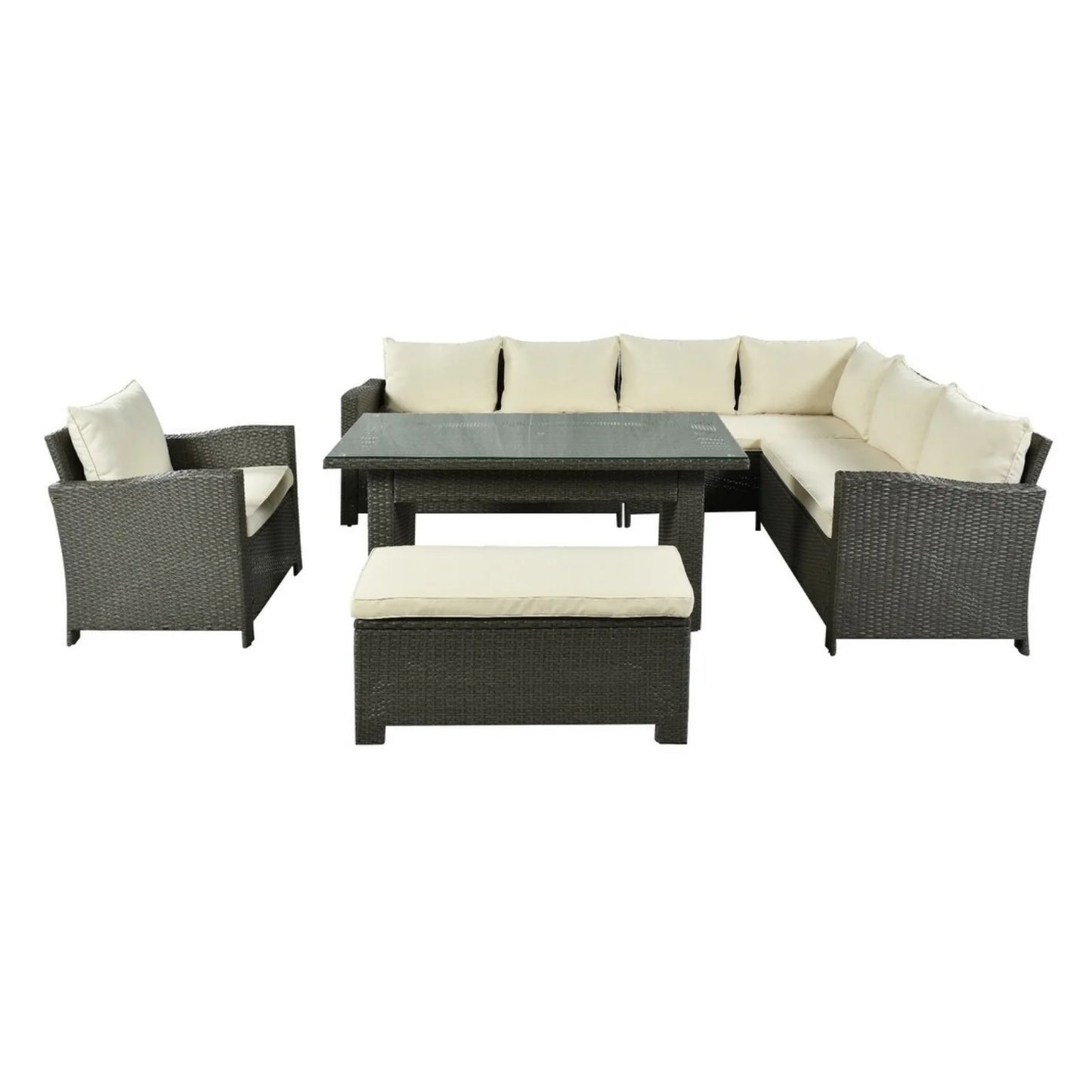 Sofia 5-Piece Outdoor Patio Furniture Set with Dining Table and Chairs