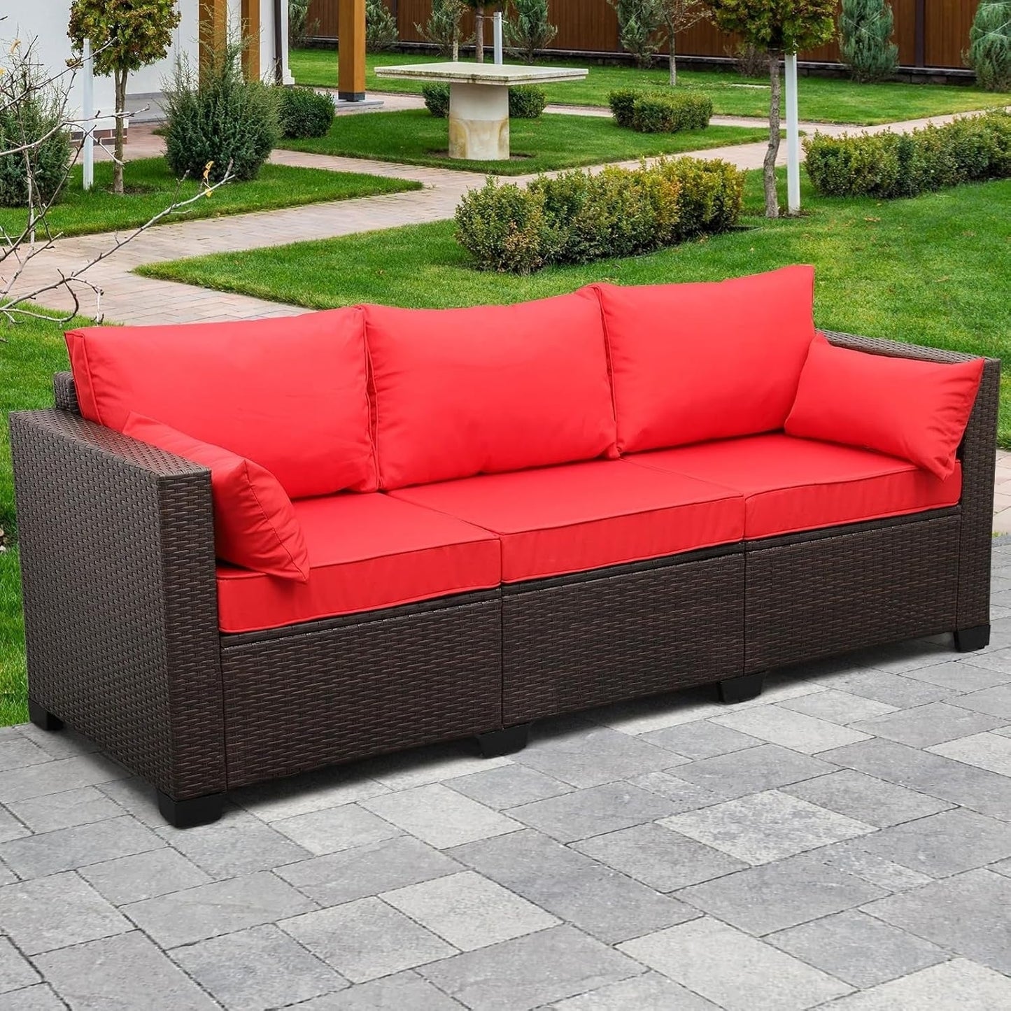 Montserrat 3-Seater Outdoor Rattan Wicker Patio Sofa