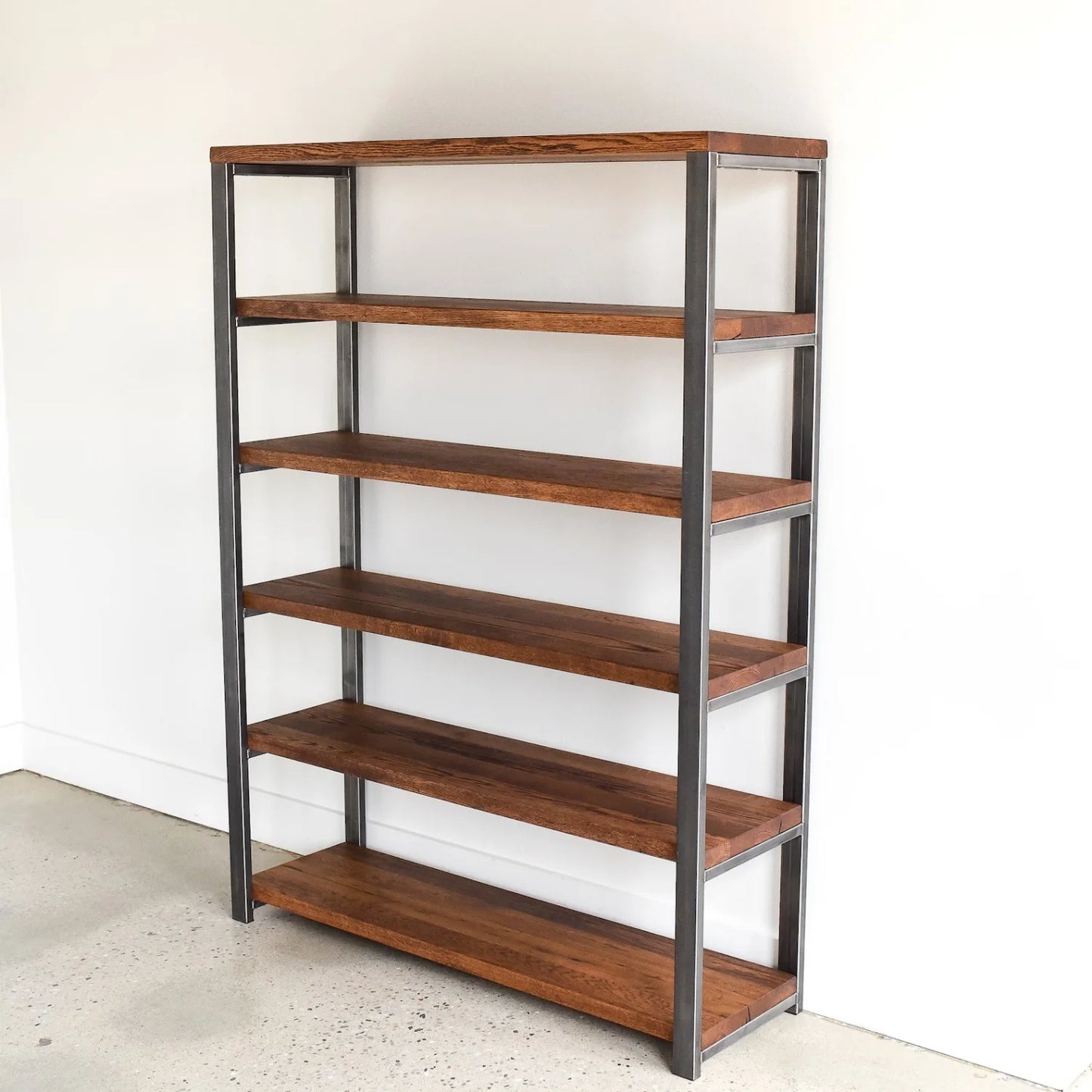 Areum 6-Tier Sheesham Wood Top Book Shelf