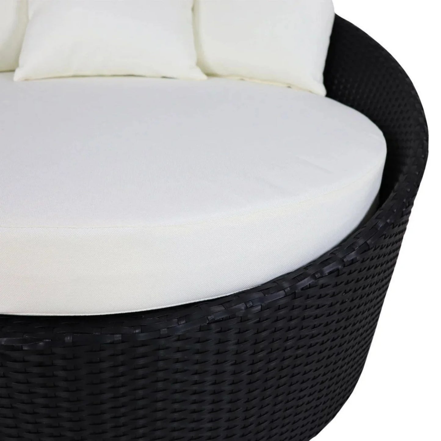 Gro Outdoor Rattan Wicker Daybed with Glass Top Table