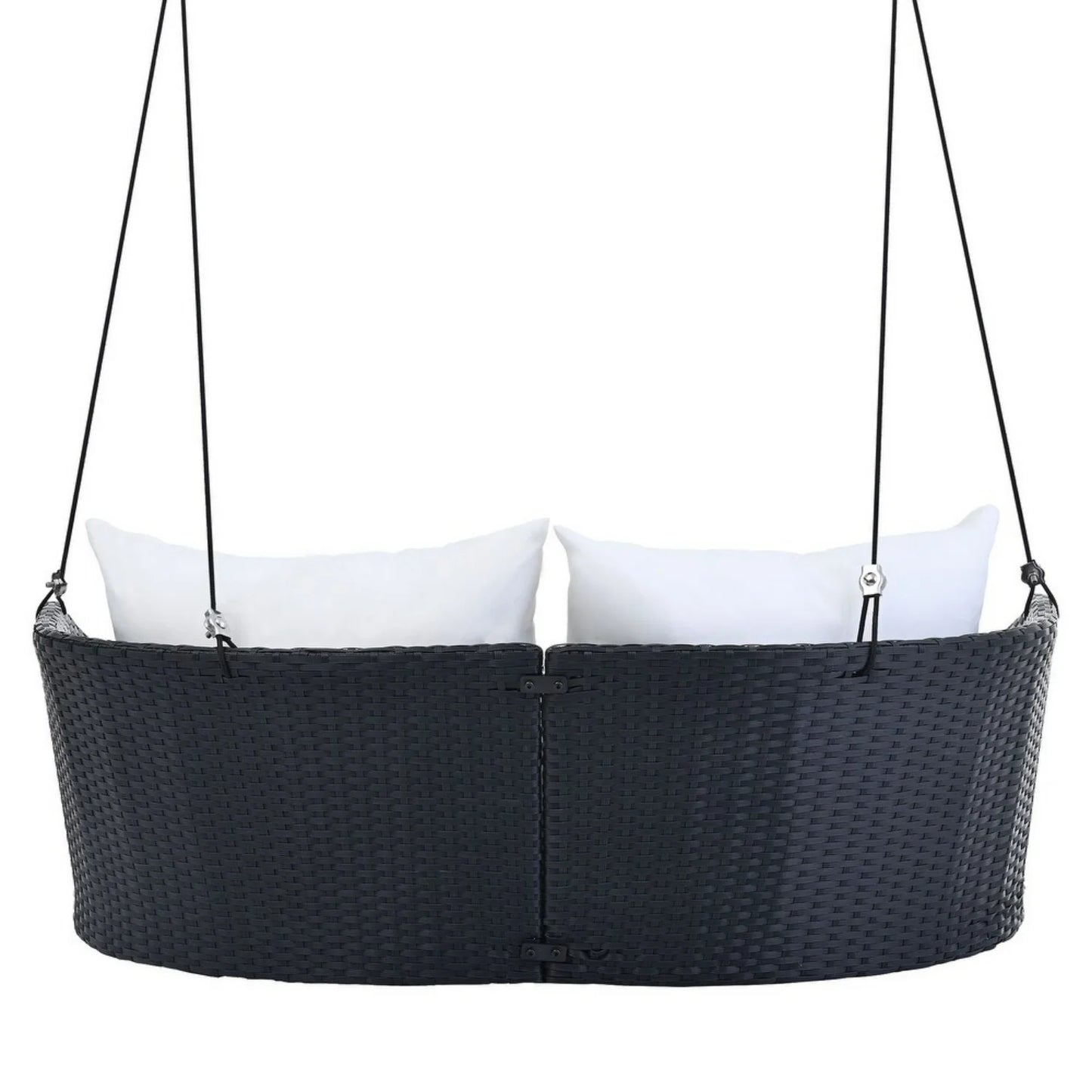 Ebube Outdoor Rattan Wicker Hanging Swing Chair with Cushion