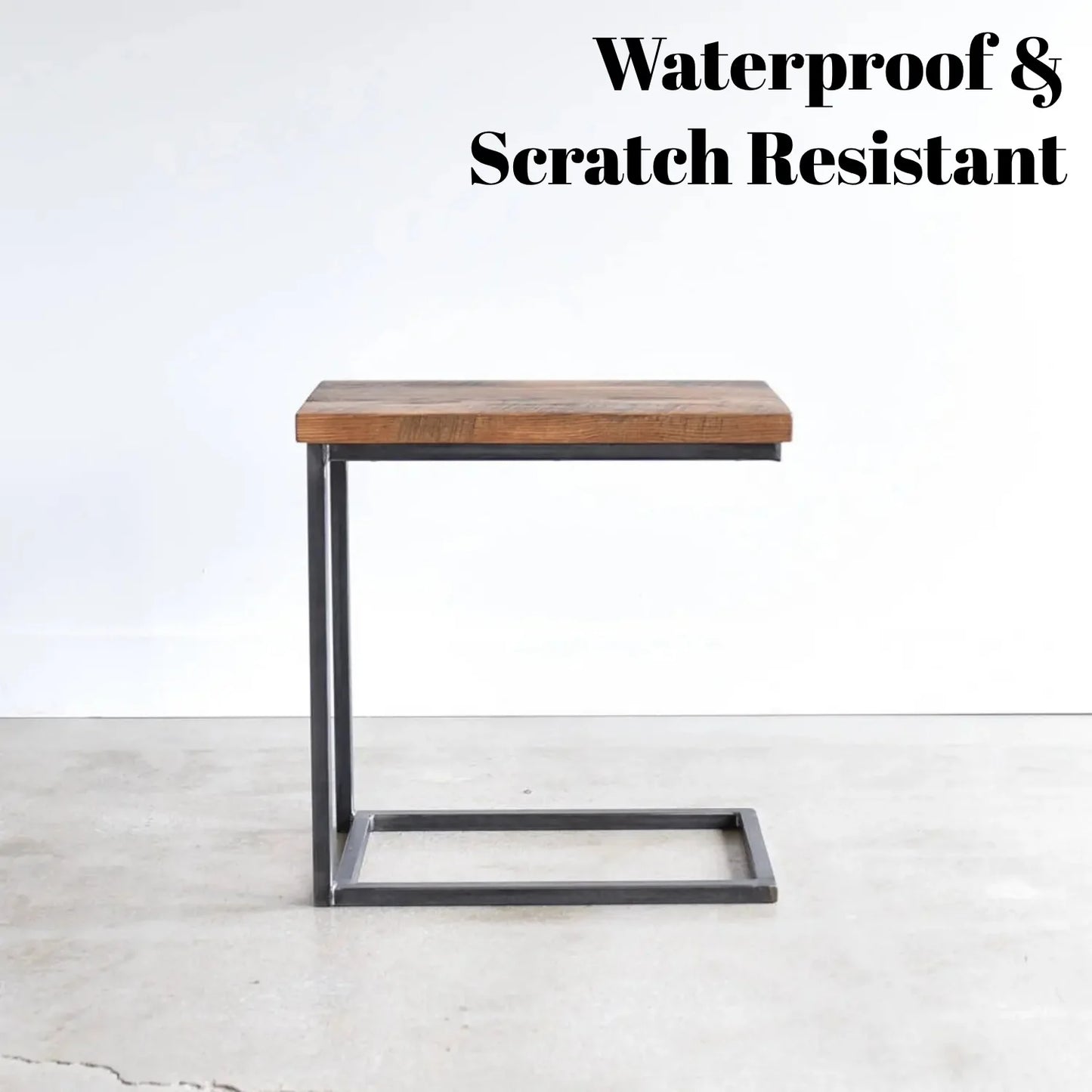 Solid Sheesham Wood C-Shape Corner Side Table