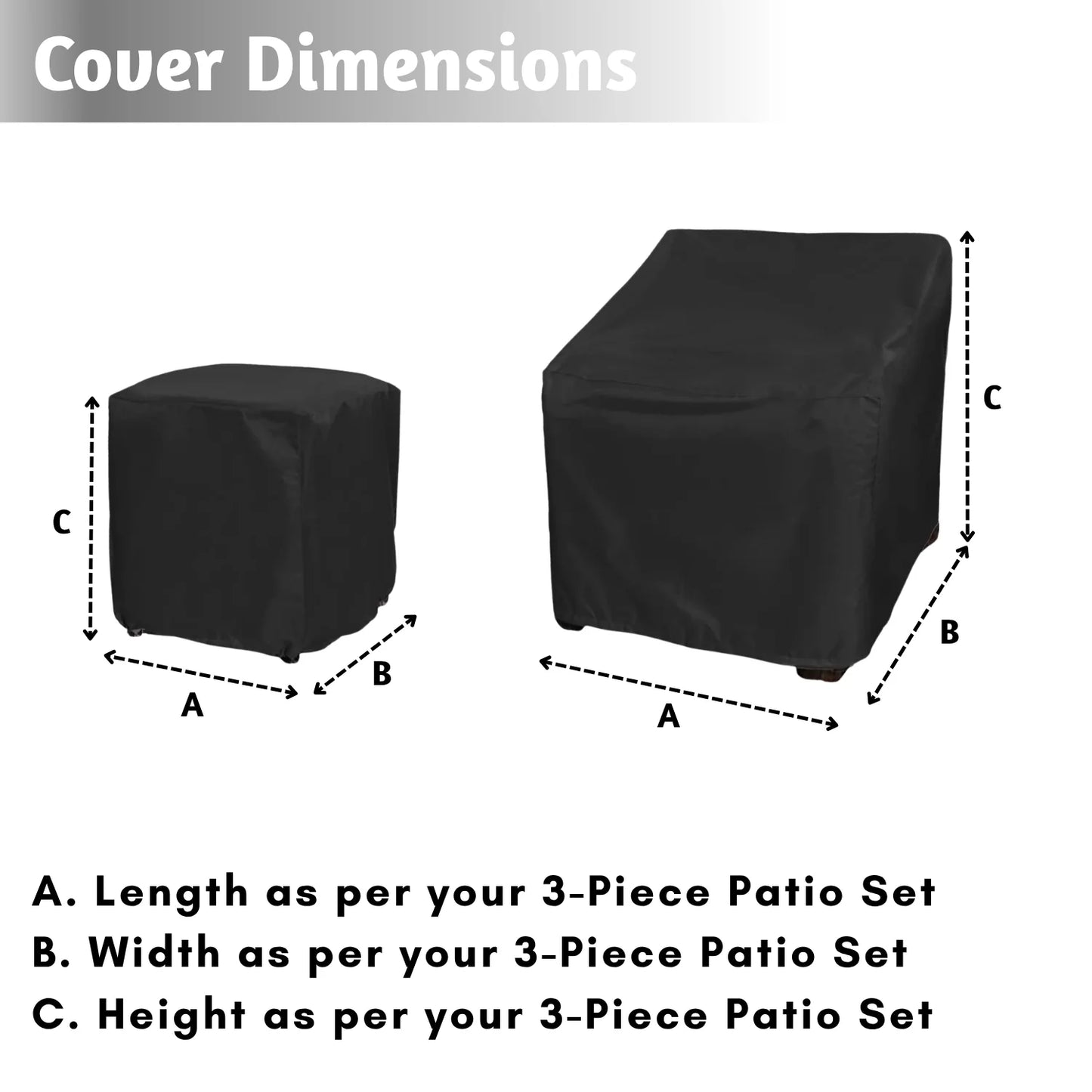 Devanshi Outdoor 3-Piece Patio Set Cover