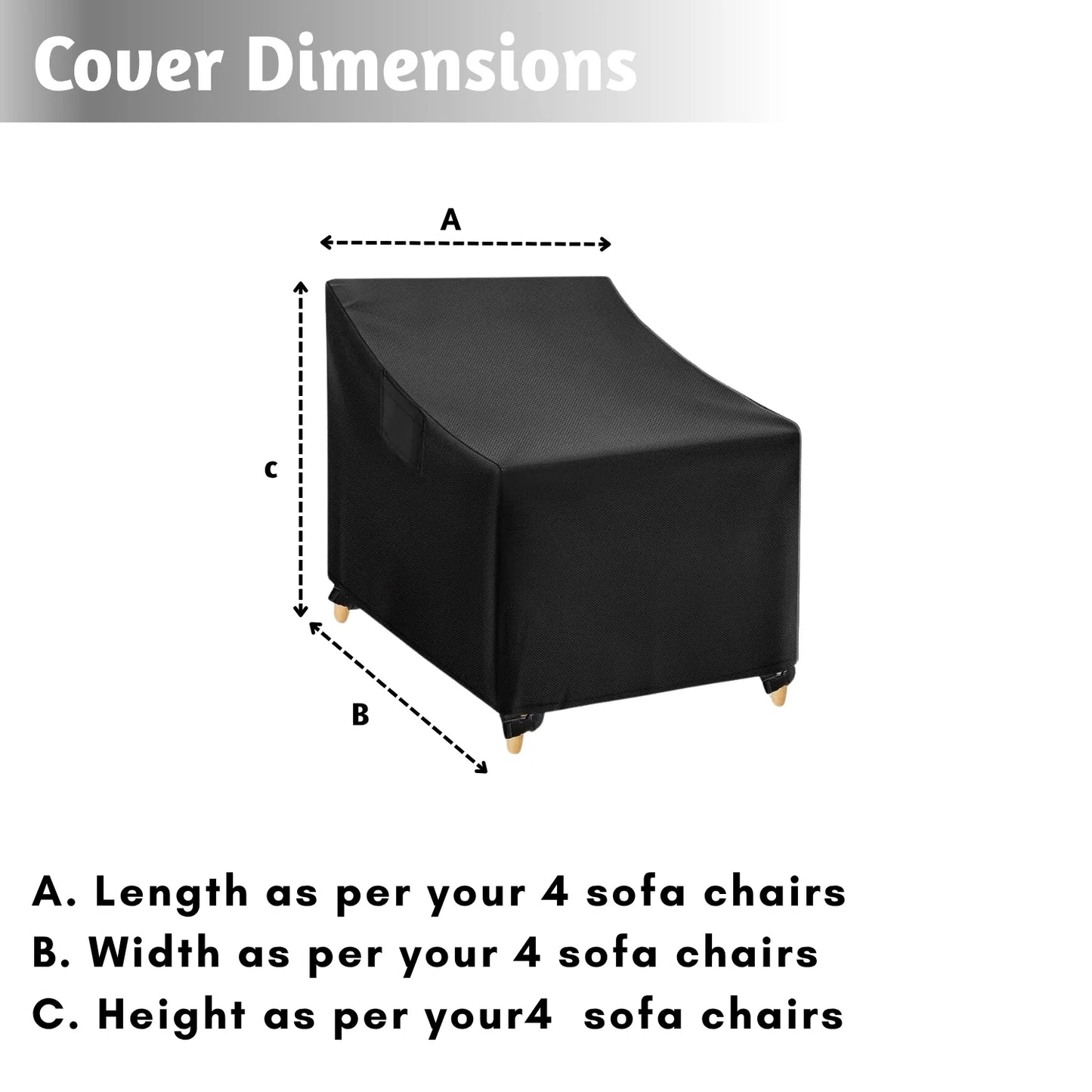 Ekisha Outdoor 4 Chairs Sofa Cover