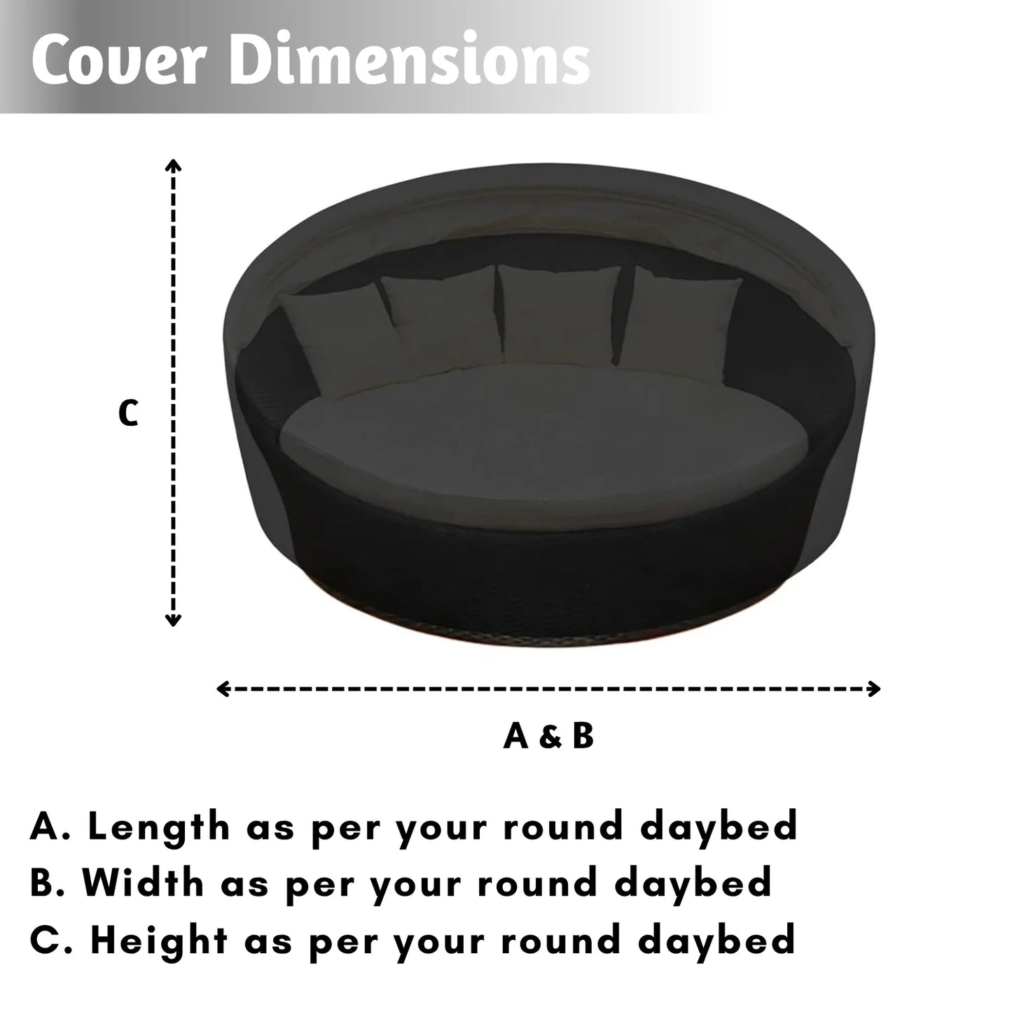 Outdoor Round Daybed Cover