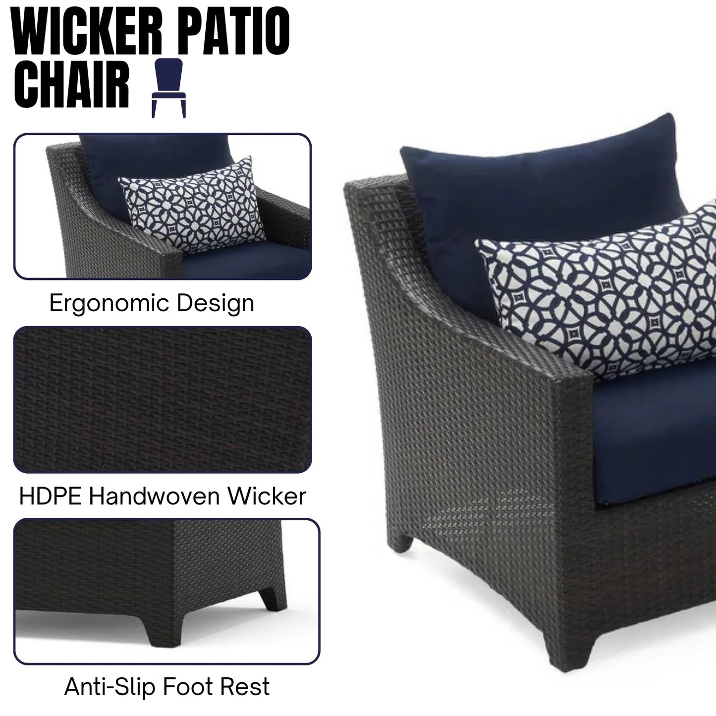 Calista All Weather Outdoor Wicker Garden L-Shape Sectional Conversation Set