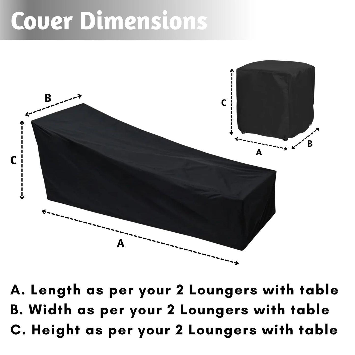 Habiba Outdoor Double Lounger With Table Cover