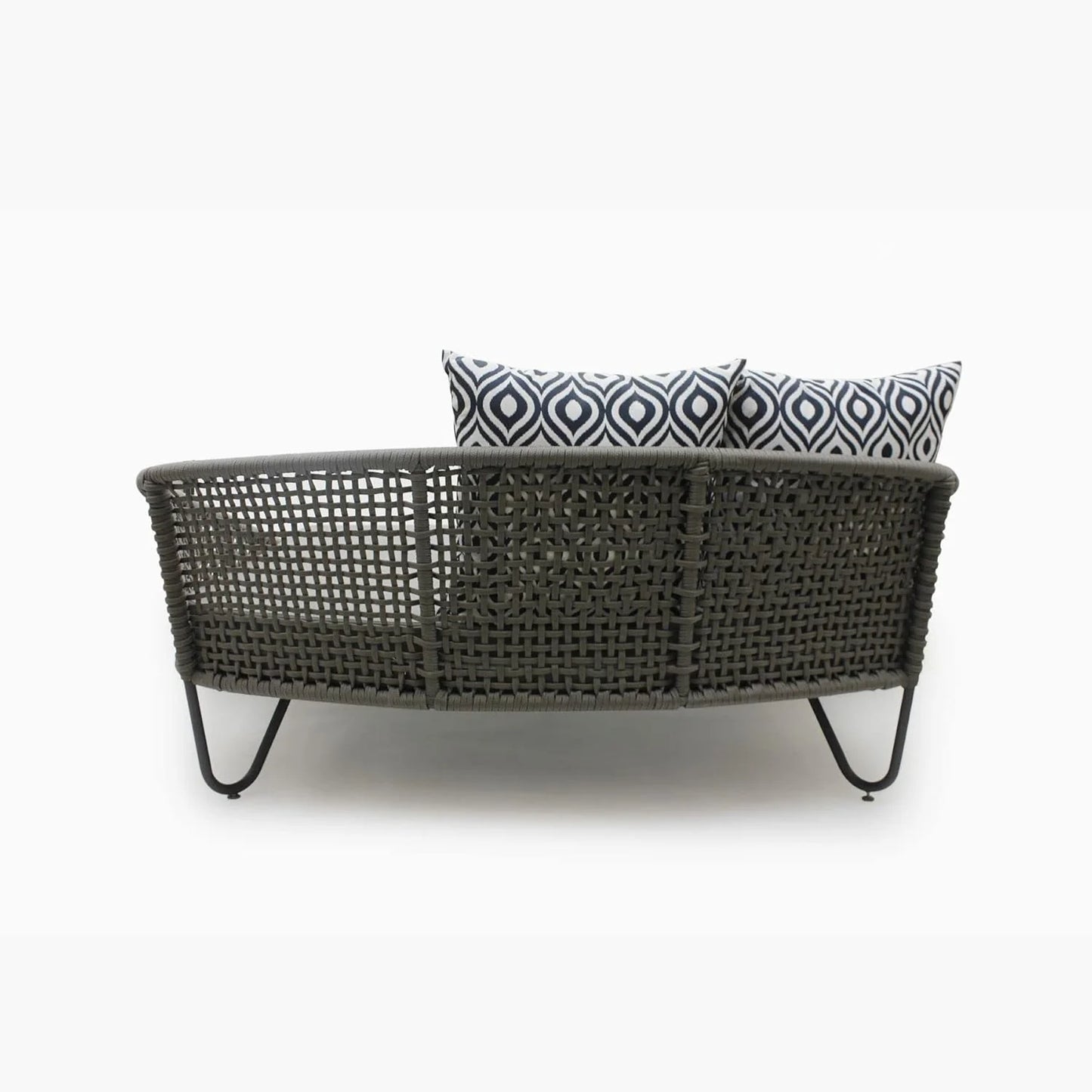 Kaelyn Outdoor Rope Patio Furniture Daybed (Grey)