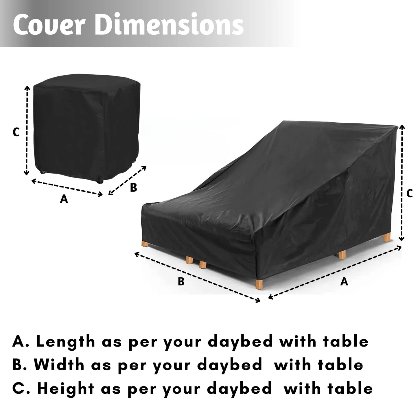 Farida Outdoor Daybed With Table Cover