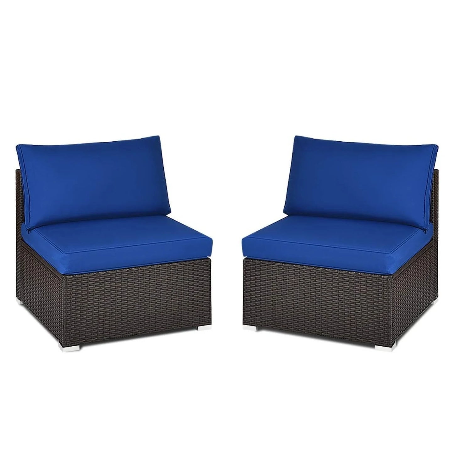 Ama 2-Piece Outdoor Wicker Armless Sofa