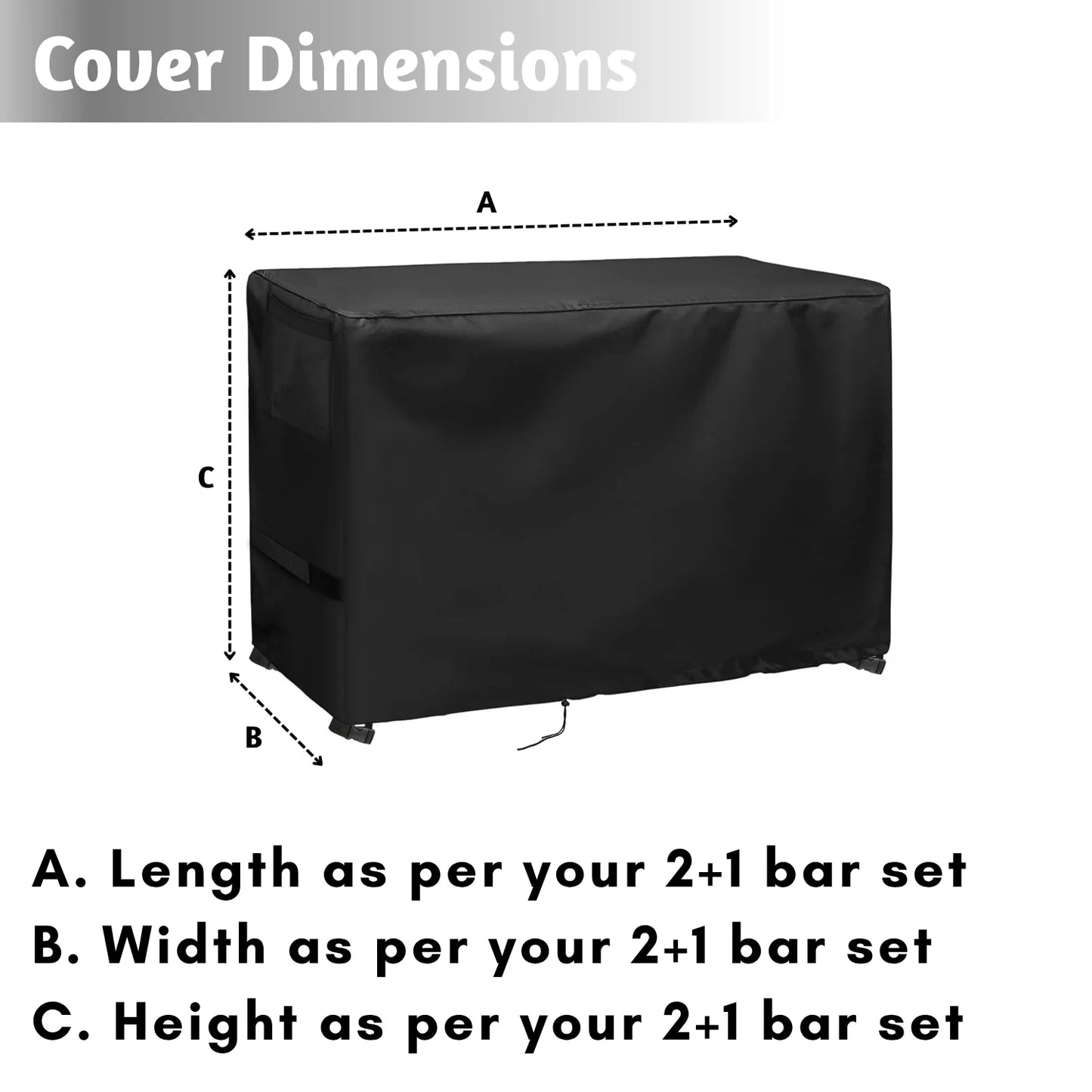 Vasudha Outdoor 2+1 Bar Set Cover