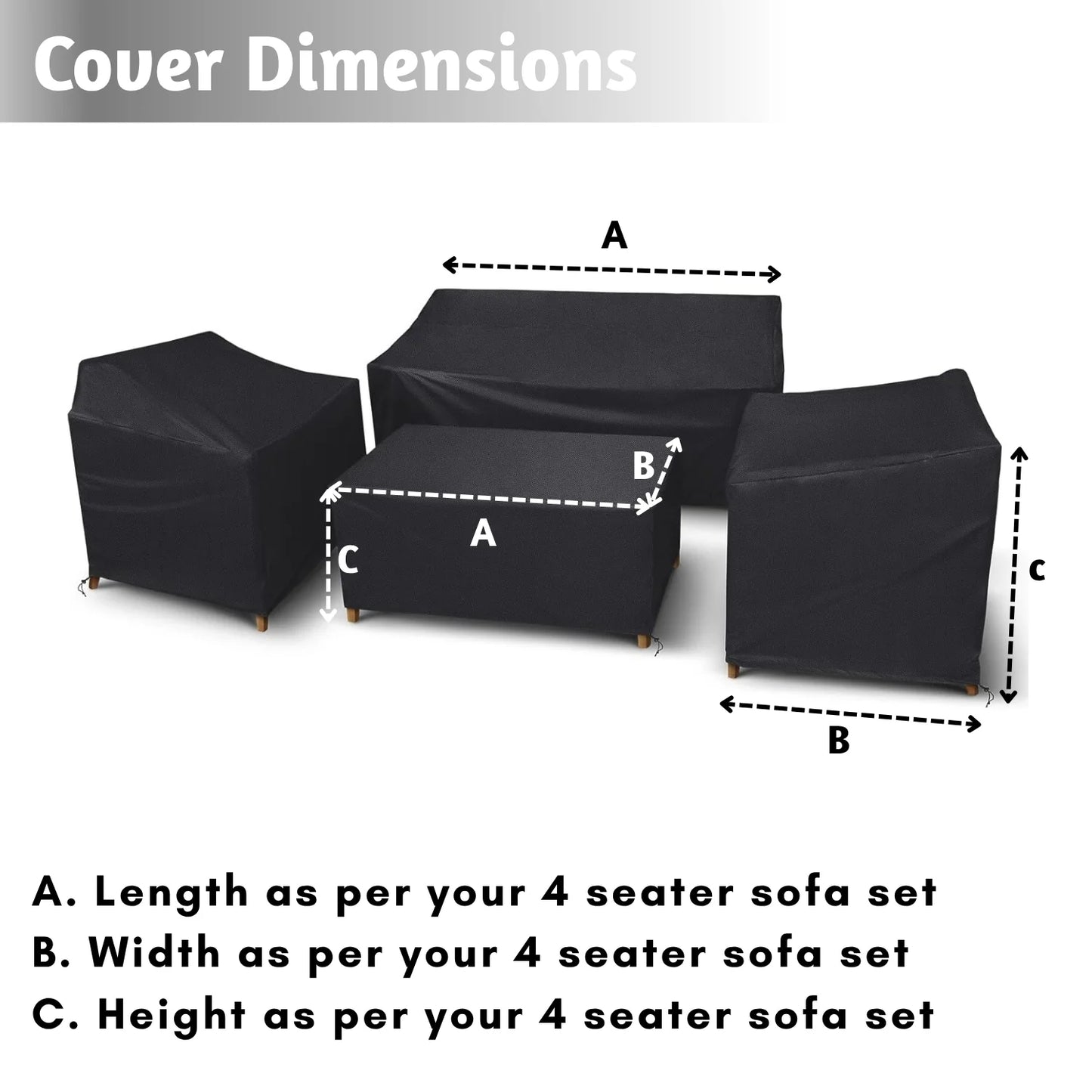 Nawal Outdoor Four Seater Sofa Cover