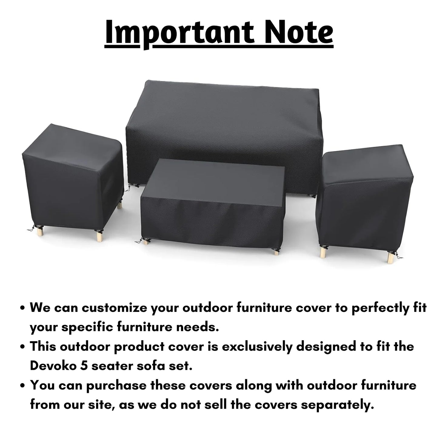 Munisa Outdoor Five Seater Sofa Cover