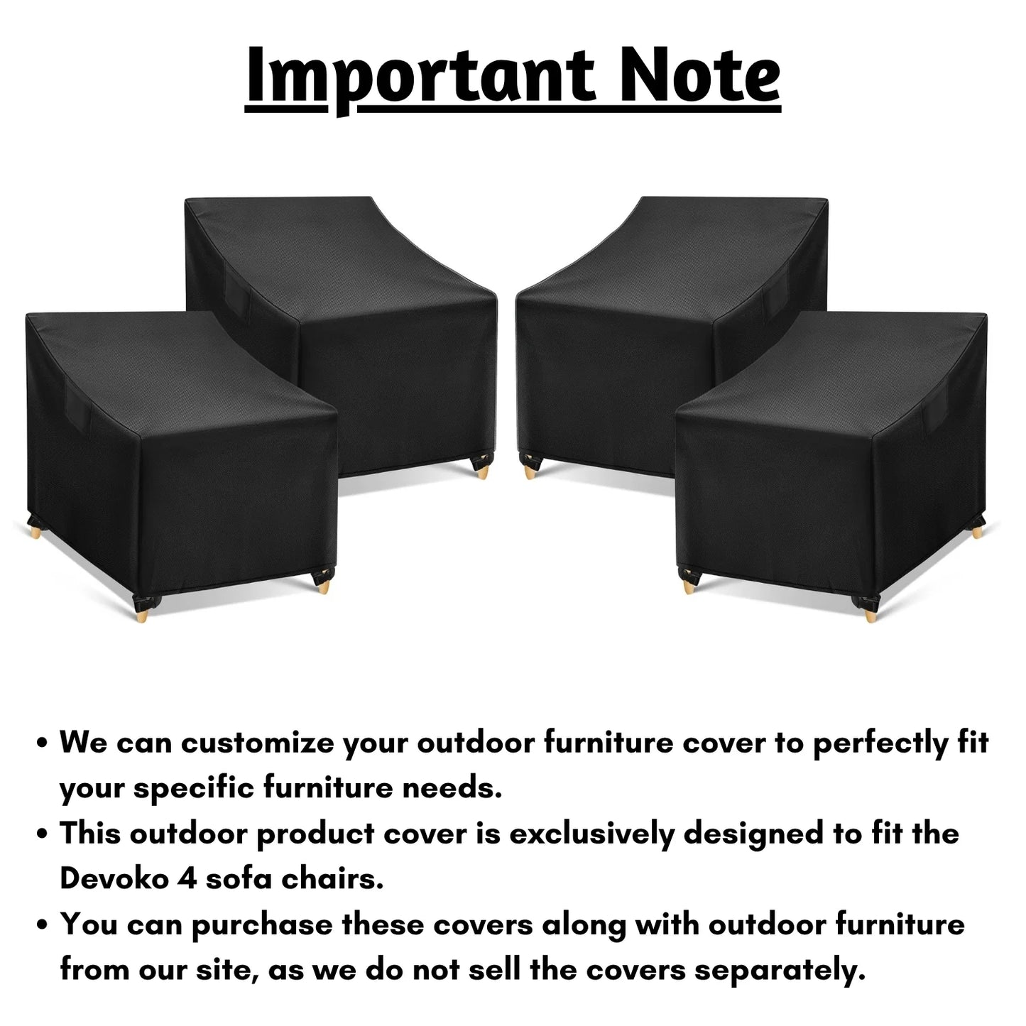 Ekisha Outdoor 4 Chairs Sofa Cover