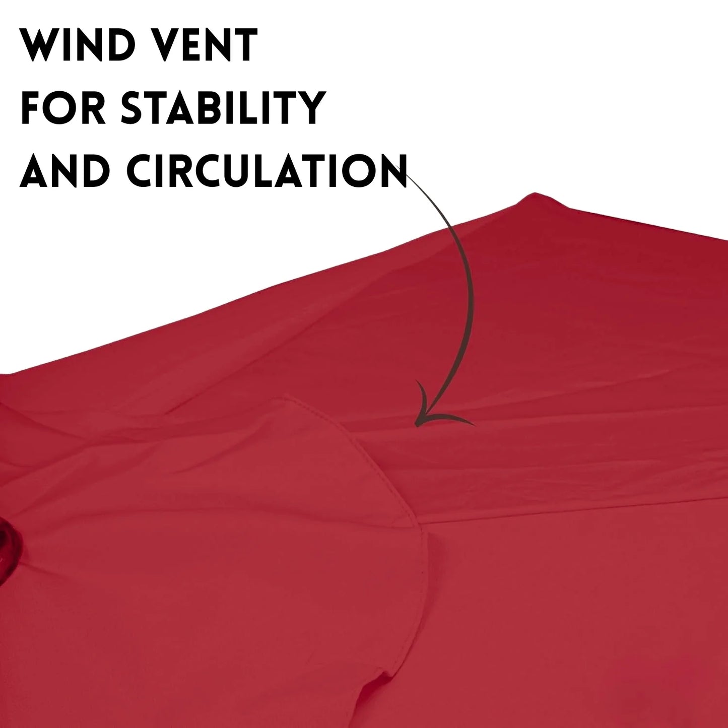 Akua 9ft Red Color Outdoor Patio Umbrella with Centre Pole