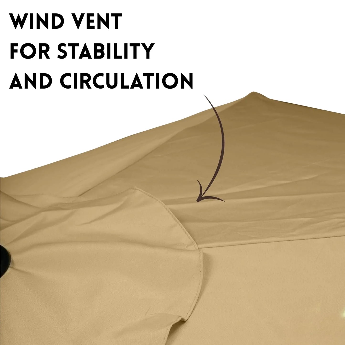 Adwoa 9ft Beige Color Outdoor Patio Umbrella with Centre Pole