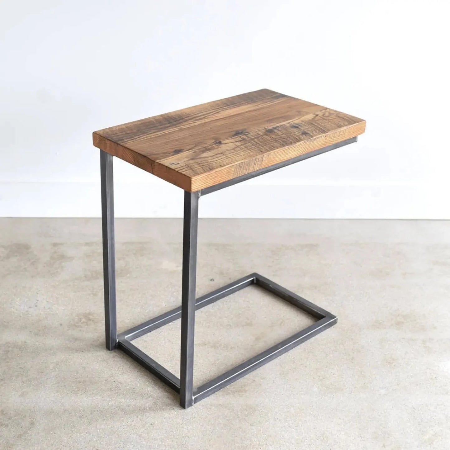 Solid Sheesham Wood C-Shape Corner Side Table