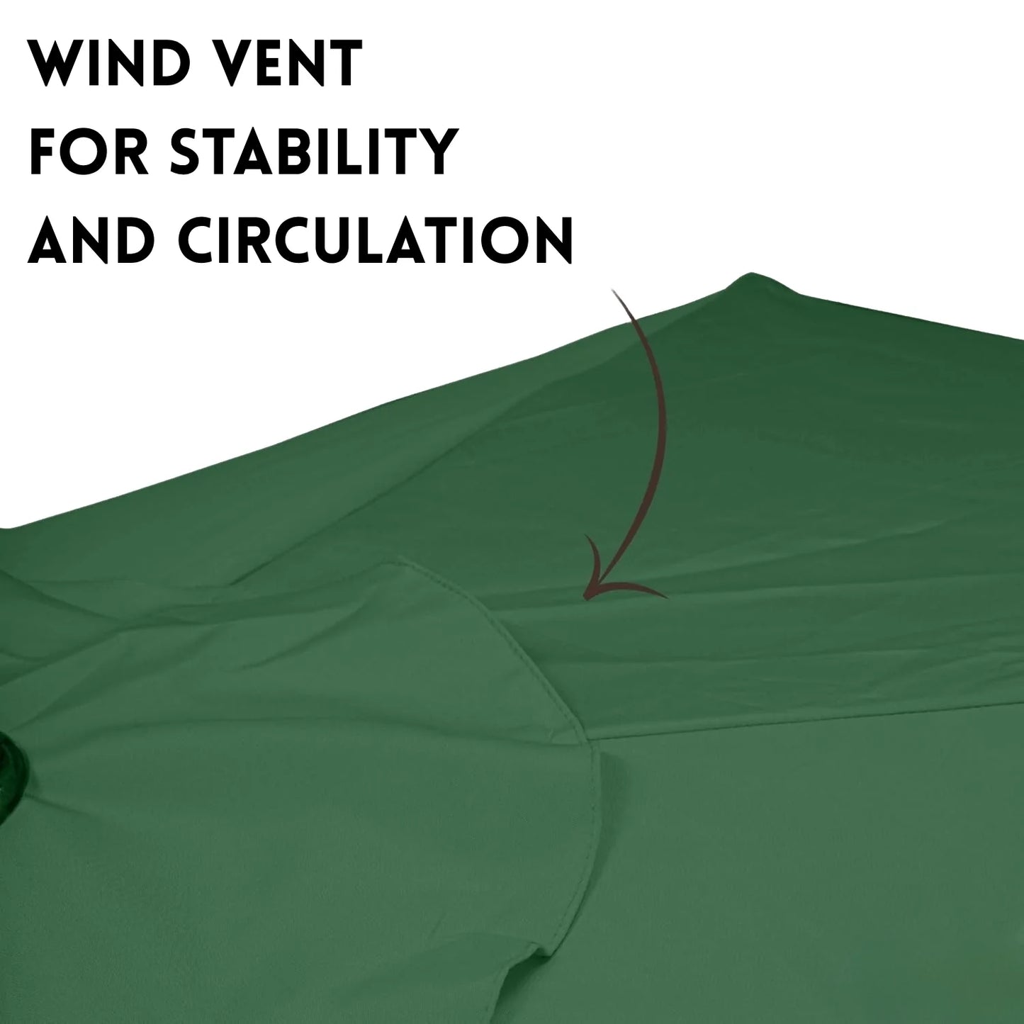 Abena 9ft Green Color Outdoor Patio Umbrella with Centre Pole