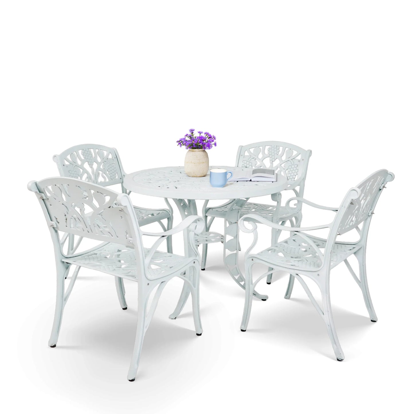 Gabriela Aluminium Outdoor 5-Piece Patio Bistro Set