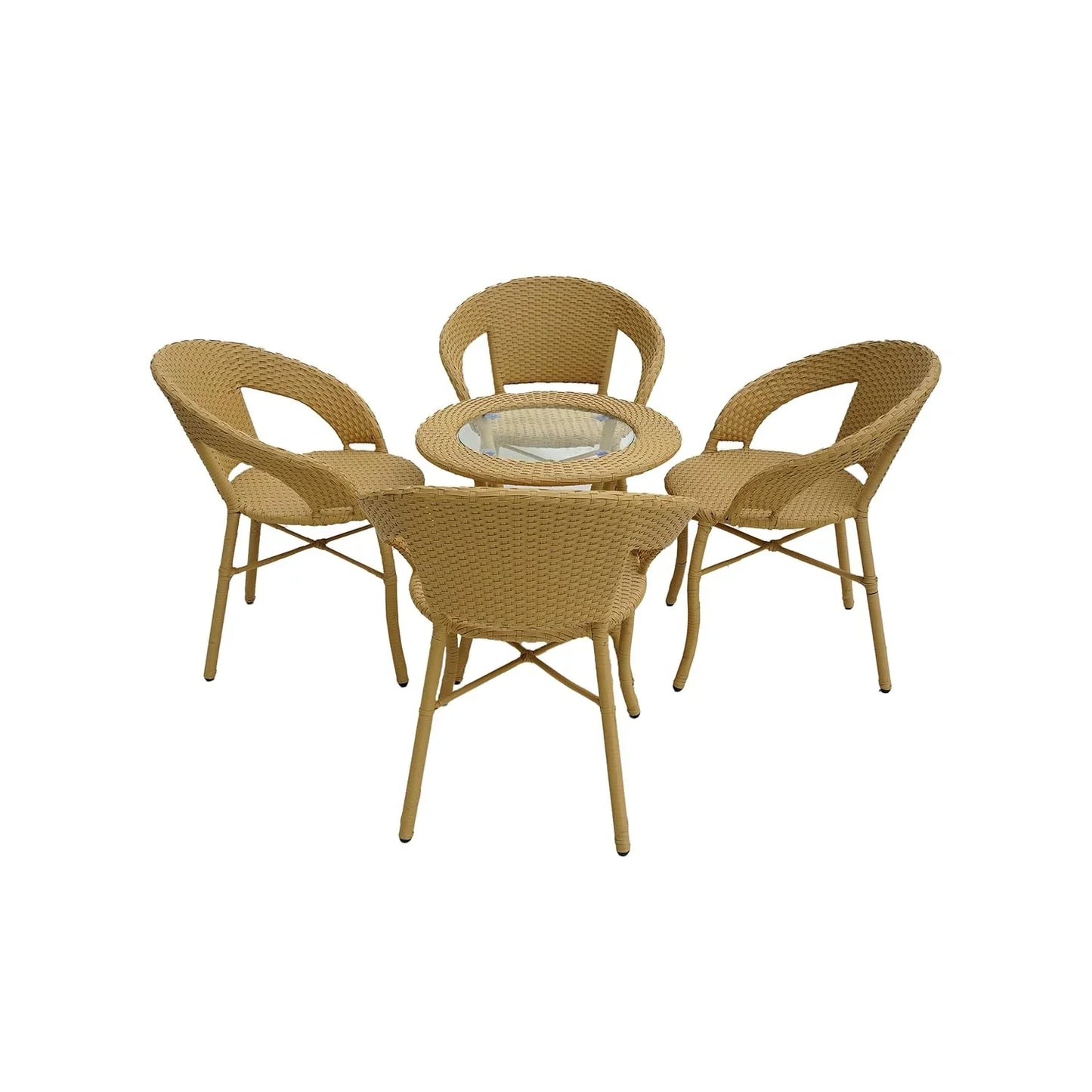 Tatiana 5-Piece Outdoor Rattan Wicker Patio Bistro Set